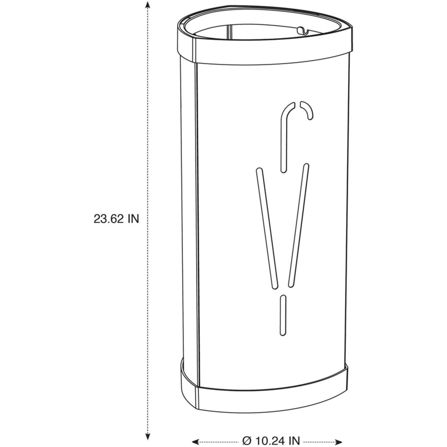 Alba Large Triangular Umbrella Stand - 25.4in x 6.1in x 13in x - Steel, ABS Plastic - 1 Each - Black, Gray - Image 5