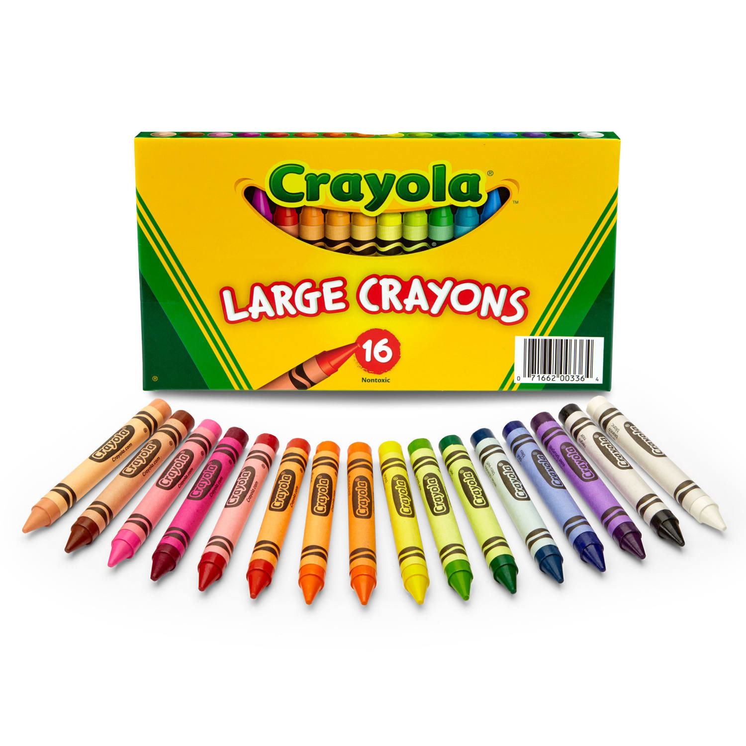 Crayola Large Crayons, Classic Colors, 16 Per Pack, Set Of 6 Packs - Image 3