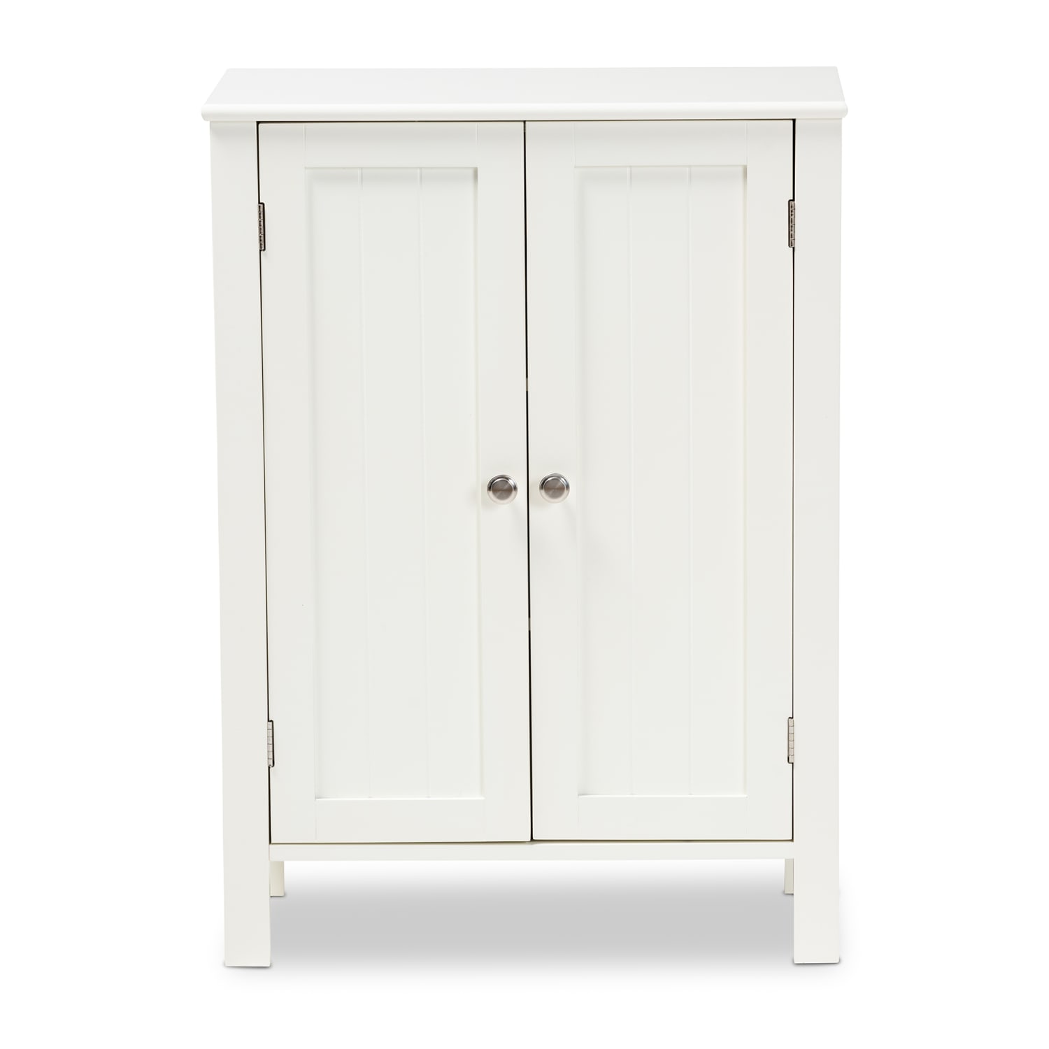 Baxton Studio Thelma 2-Door Multi-Purpose Storage Cabinet, White - Image 4