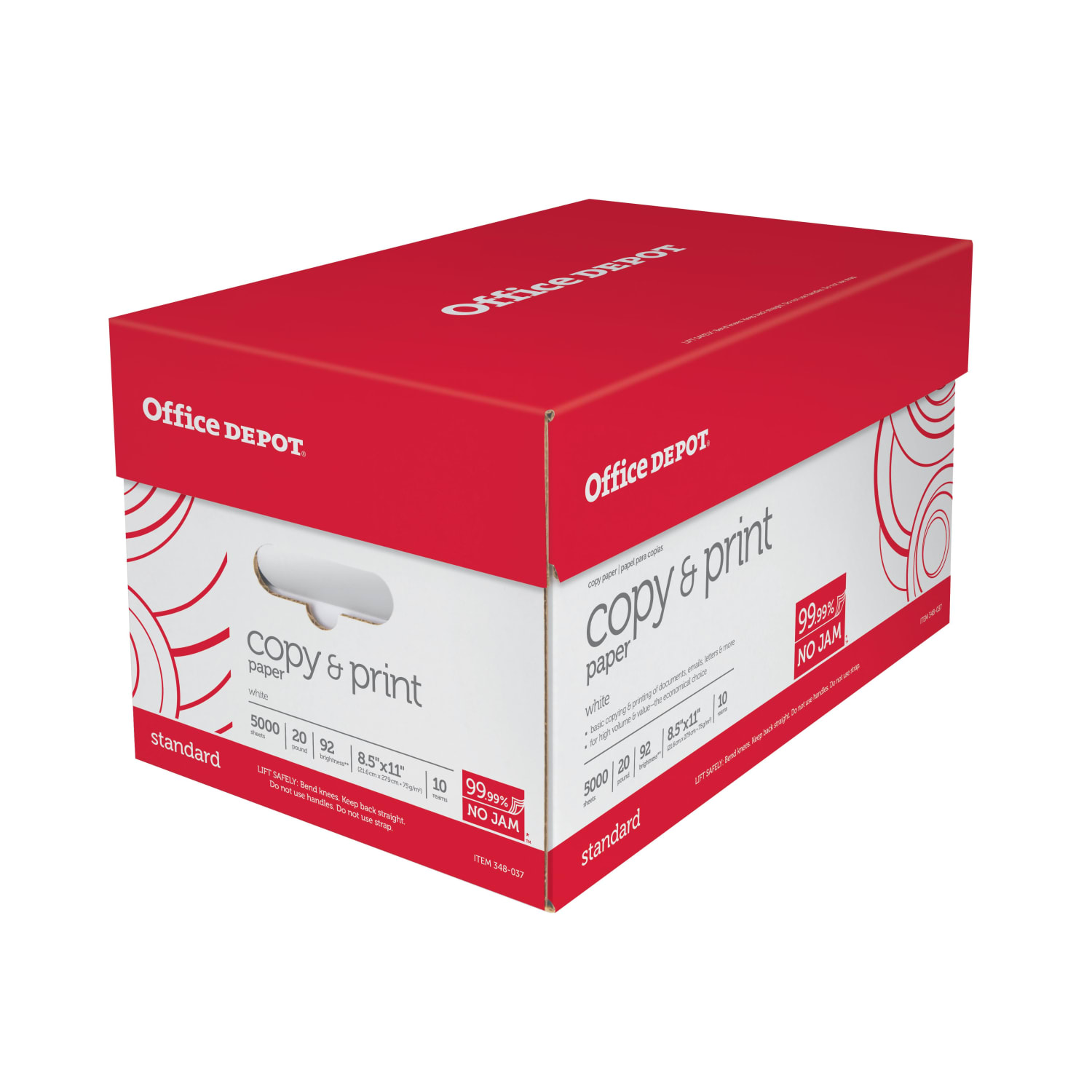Office Depot Multi-Use Printer & Copy Paper, 10 Reams, White, Letter (8.5in x 11in), 5000 Sheets Per Case, 20 Lb, 92 Brightness - Image 3