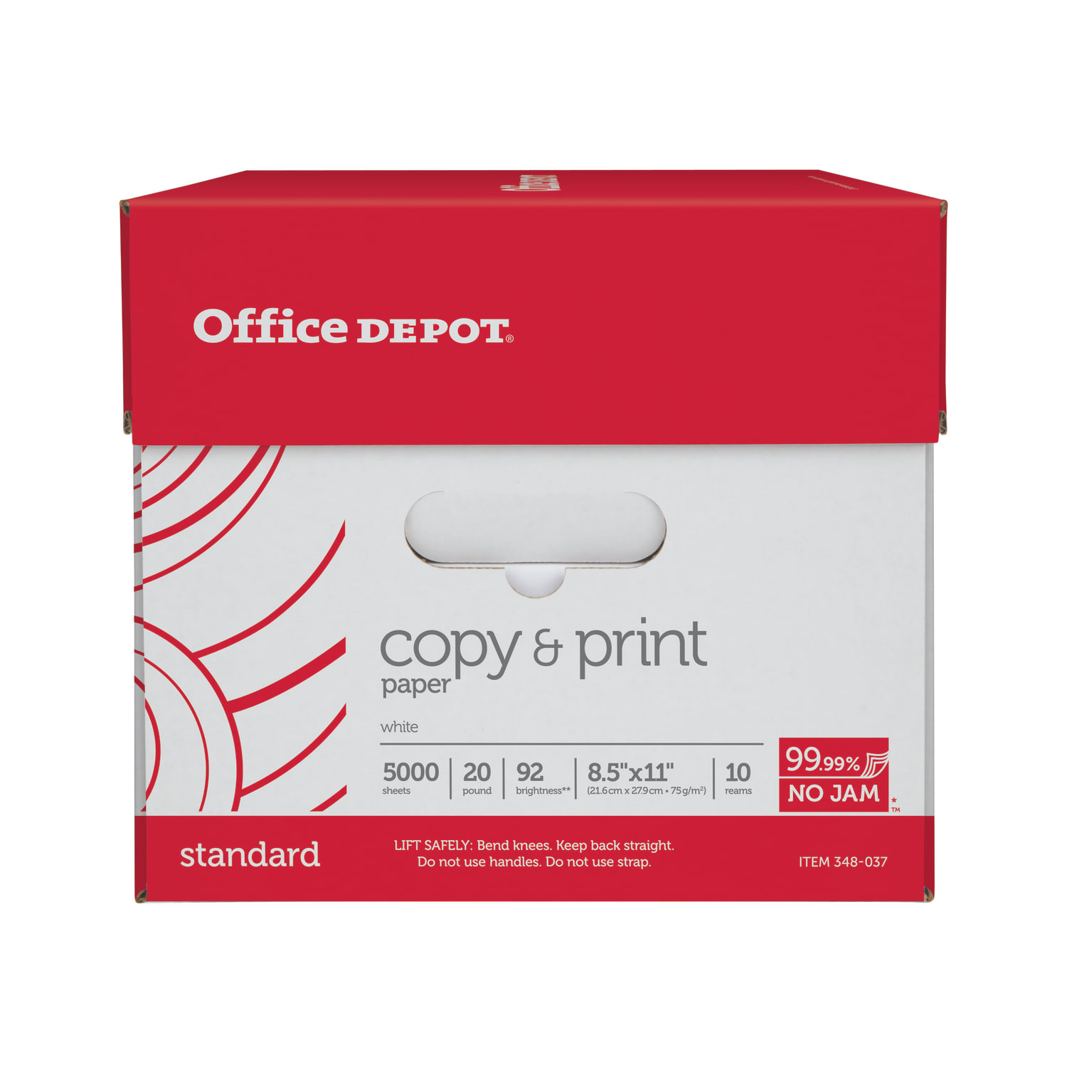 Office Depot Multi-Use Printer & Copy Paper, 10 Reams, White, Letter (8.5in x 11in), 5000 Sheets Per Case, 20 Lb, 92 Brightness - Image 5