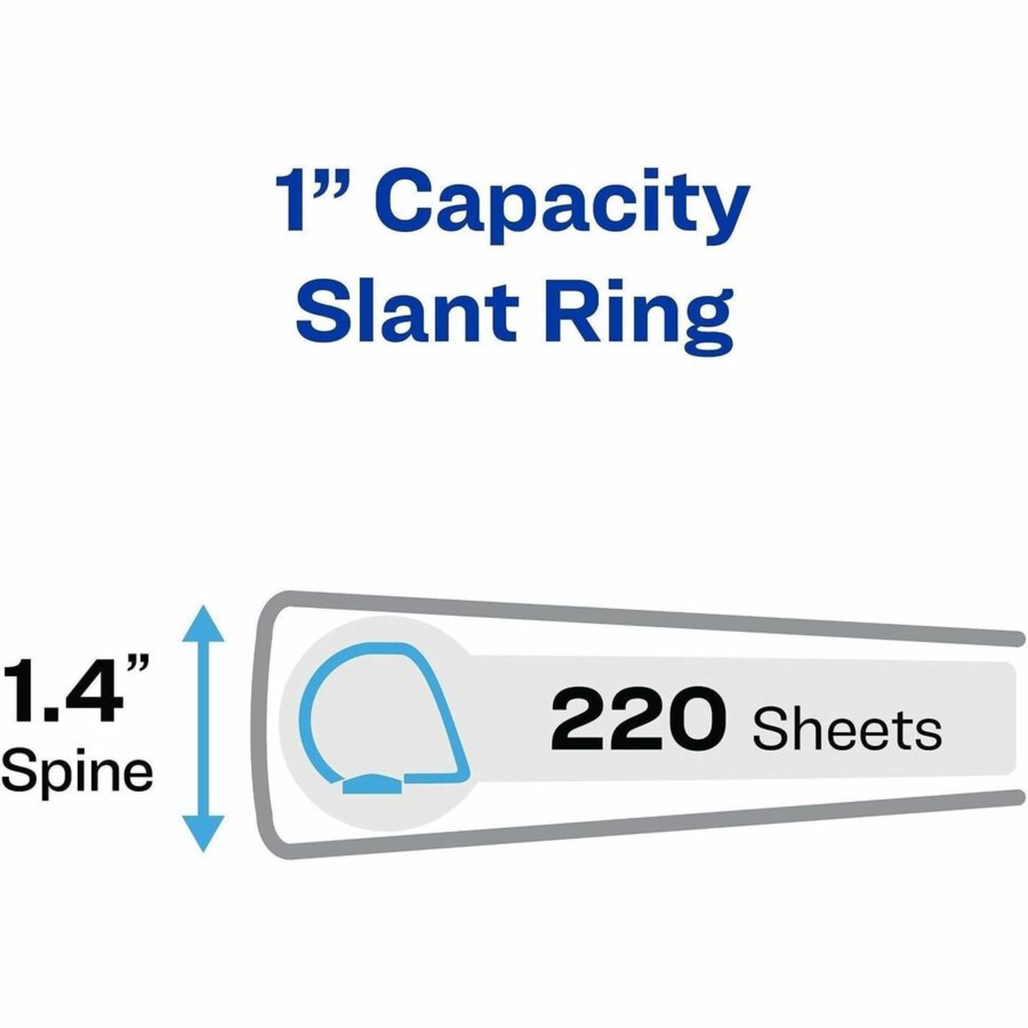 Avery Heavy-Duty View 3-Ring Binder, 1in Slant Rings, White - Image 4