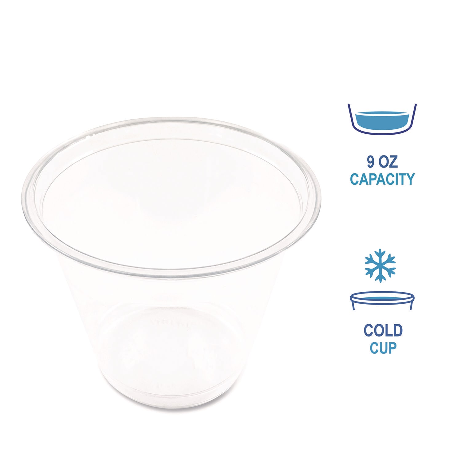 Boardwalk Plastic Cold Cups, 9 Oz, Clear, Pack Of 1,000 Cups - Image 4