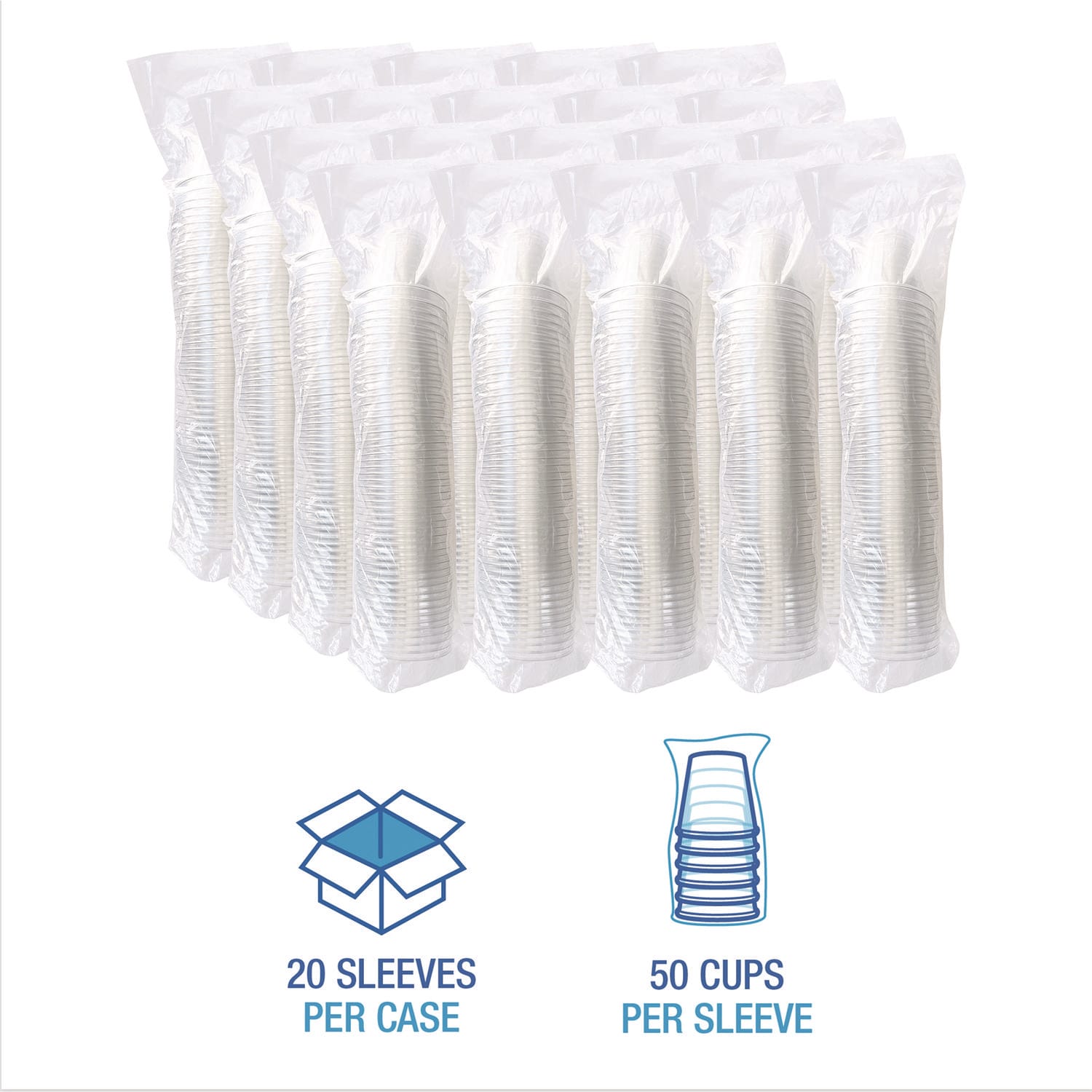 Boardwalk Plastic Cold Cups, 9 Oz, Clear, Pack Of 1,000 Cups - Image 5