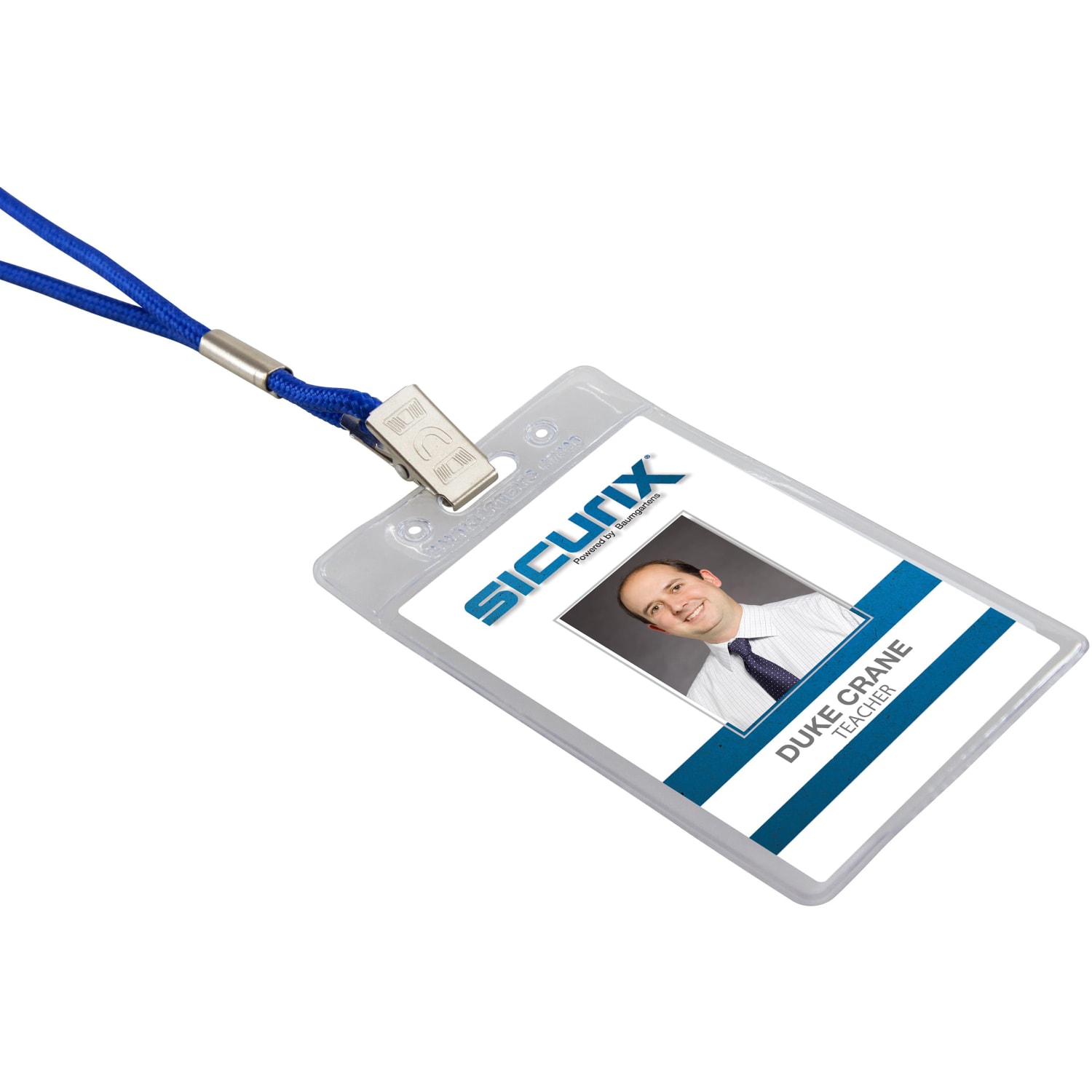 Baumgartens Punched ID Badge Holders, 3-1/2in x 2-1/2in, Vertical, Clear, Pack of 50 - Image 3