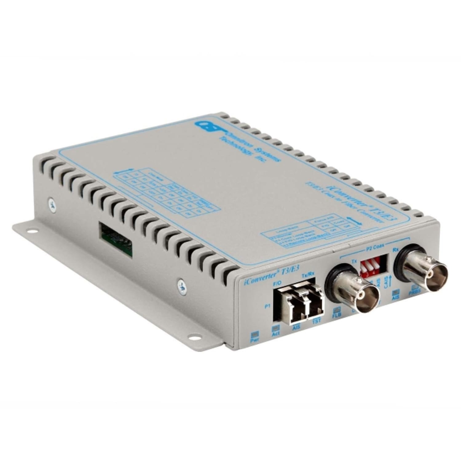 Omnitron iConverter T3/E3 Fiber Media Converter Coaxial LC Single-Mode 30km Wide Temp - 1x T3/E3/DS-3; 1x LC Single-mode - 8747-1-EW - Image 3