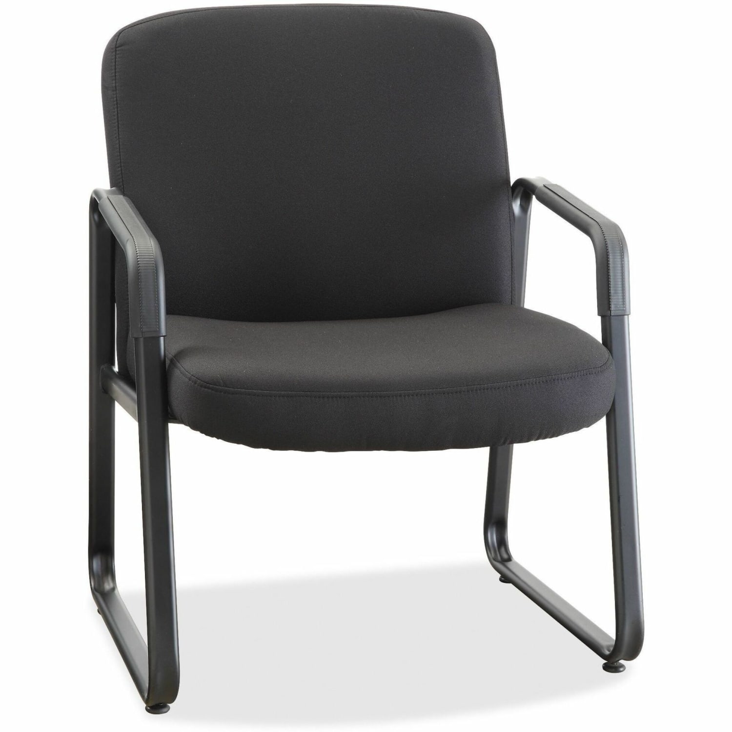Lorell Big and Tall Fabric Guest Chair Black PopularChairscom