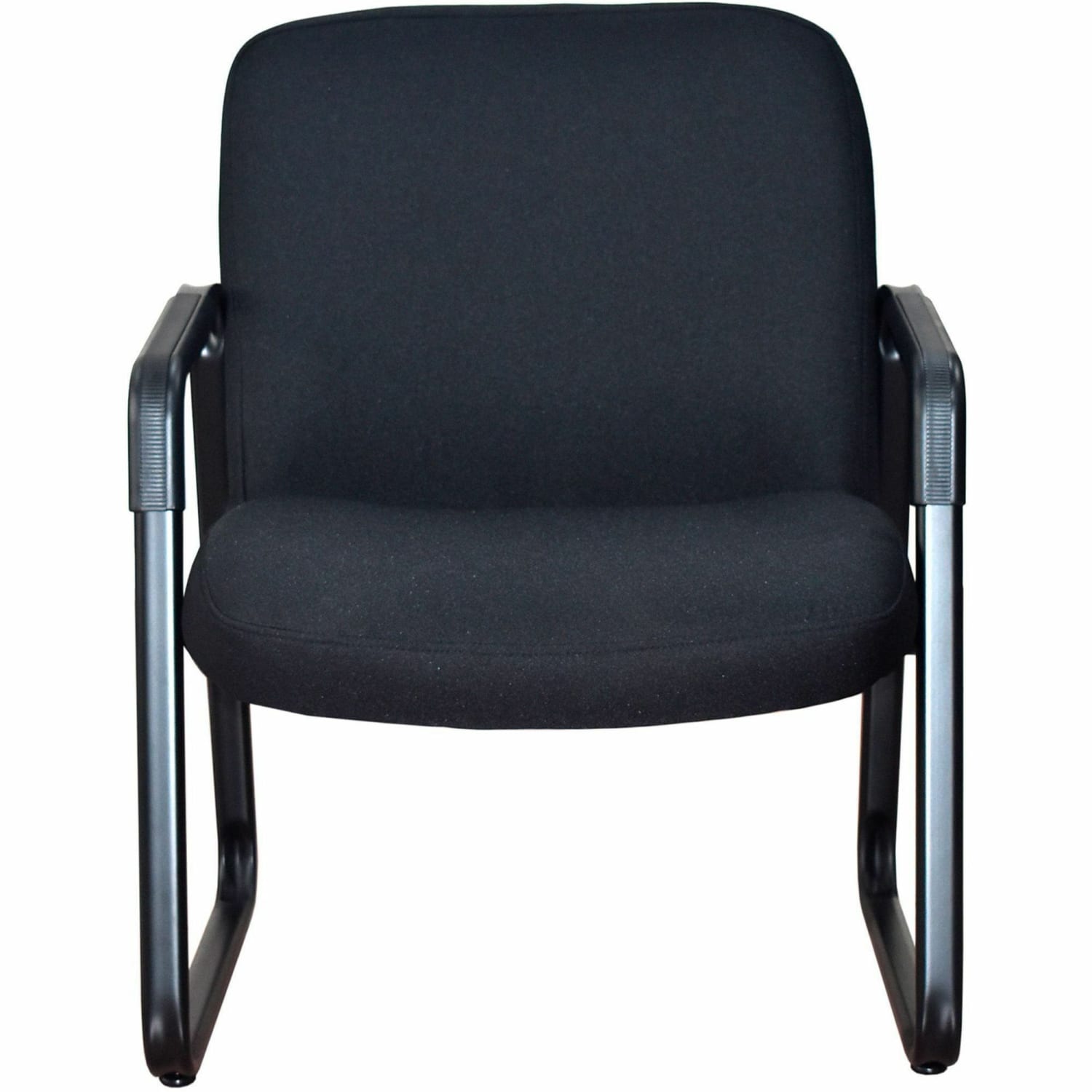 Lorell Big and Tall Fabric Guest Chair Black PopularChairscom