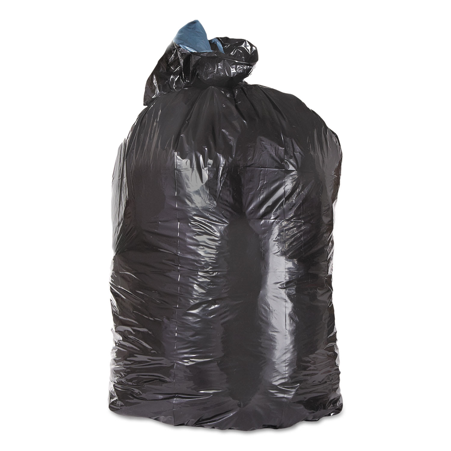 Trinity Plastics Low-Density Can Liners, 33 gal, 1.6 mil, 23in x 39in, Black, Flat Pack, 100/Carton