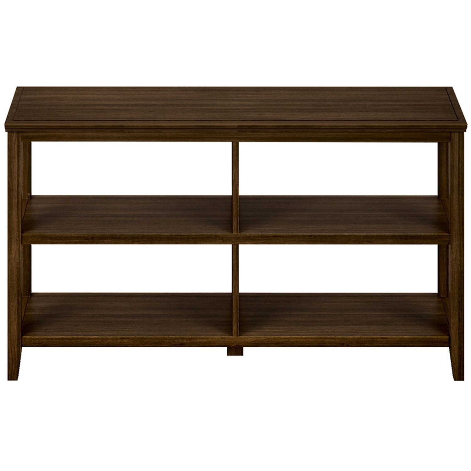 New Ridge Home Goods 30-1/4inH 3-Tier Low Wooden Bookcase, Walnut - Image 5