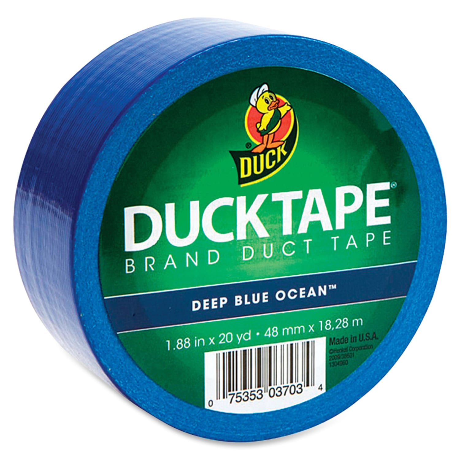 Duck Brand Brand Color Duct Tape - 20 yd Length x 1.88in Width - Blue - For Repairing, Color Coding, Packing, Crafting - 1 Roll