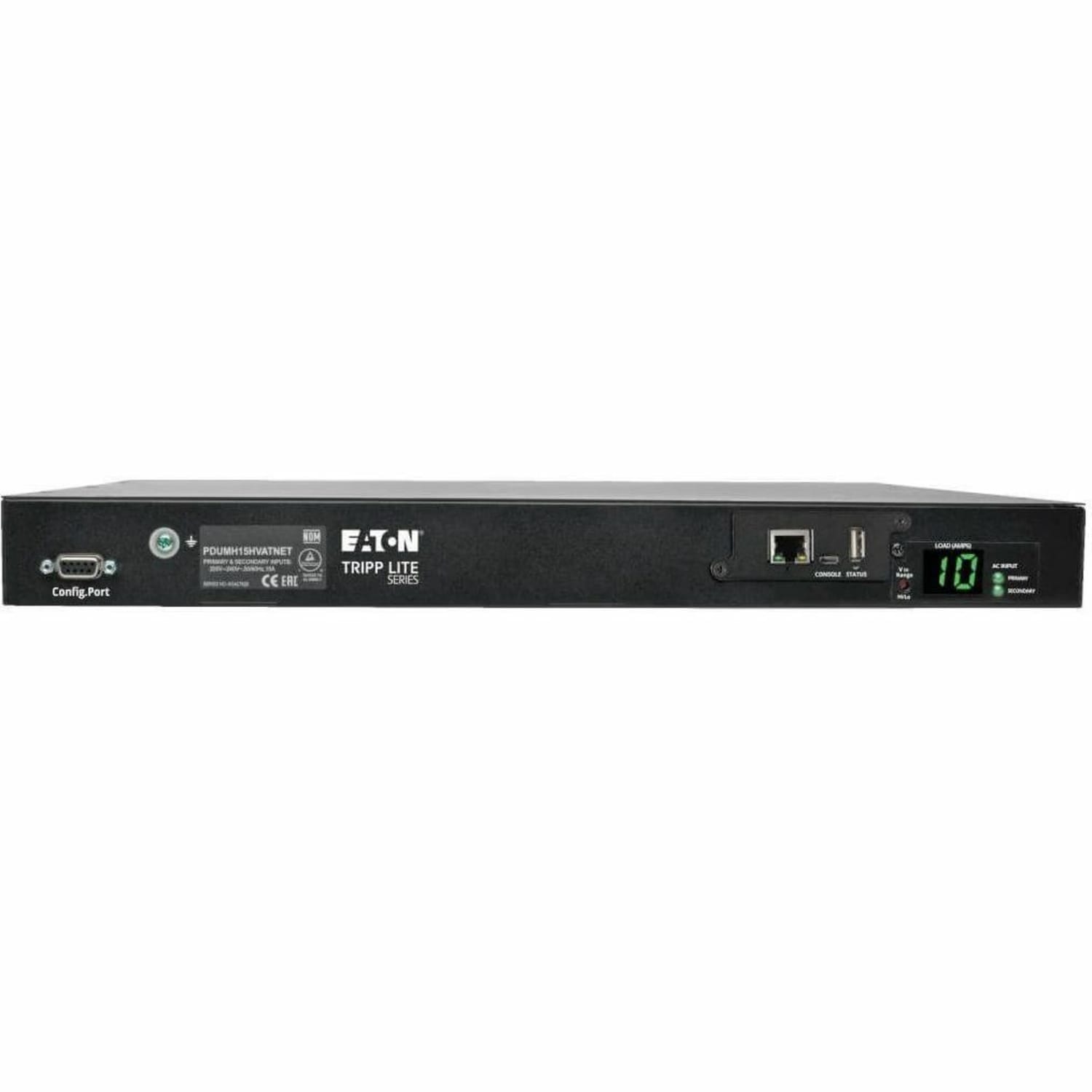 Tripp Lite PDU Switched ATS 2/2.4KW 200/240V 10 C13 2 C14 3.6M Cords 1URM - Image 3