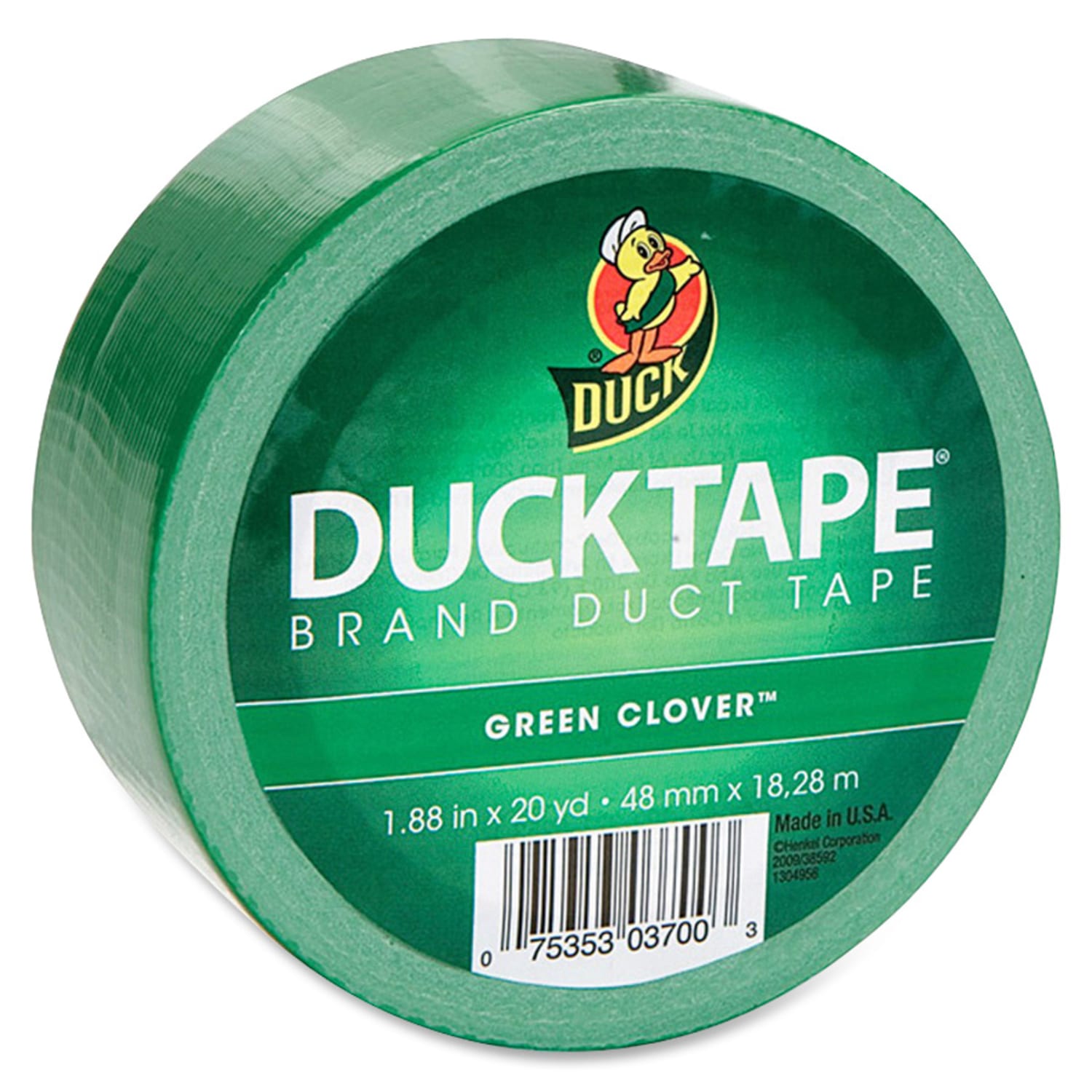 Duck Brand Brand Color Duct Tape - 20 yd Length x 1.88in Width - Green - For Repairing, Color Coding, Packing, Crafting - 1 Roll