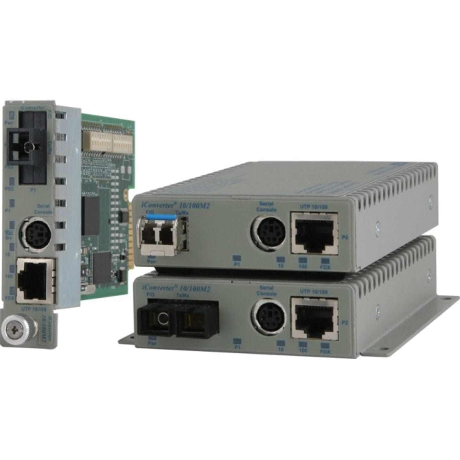 Omnitron iConverter 10/100M2 - Fiber media converter - 100Mb LAN - 10Base-T, 100Base-FX, 100Base-TX - 8903N2W - Image 3