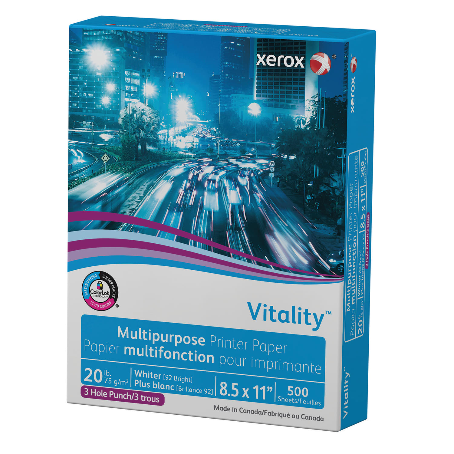 Xerox Vitality 3-Hole Punched Multi-Use Printer & Copy Paper, 1 Ream, White, Letter Size, 500 Sheets Per Ream, 20 Lb, 92 Brightness - 3R2641RM - Image 5