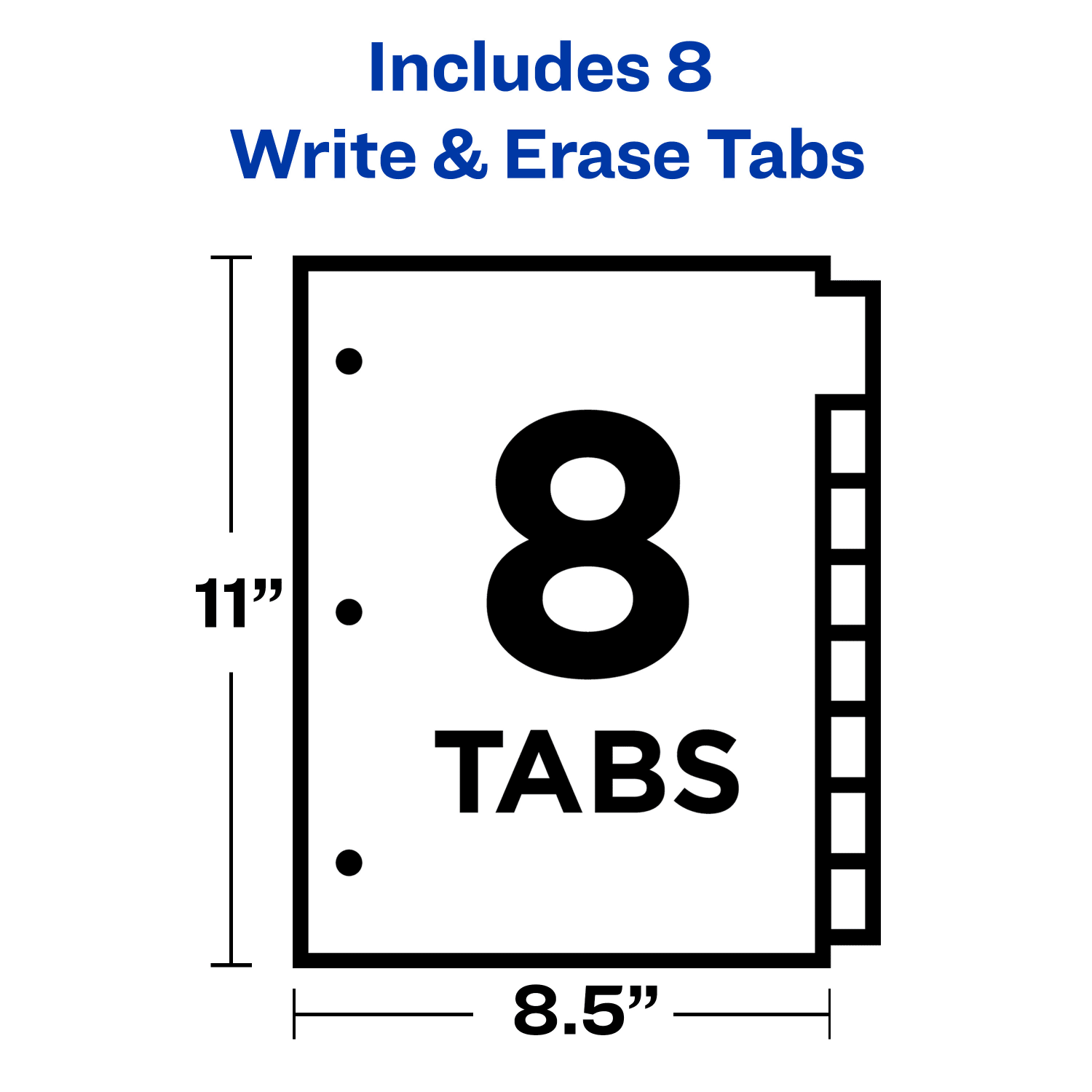 Avery Big Tab Write-On Tab Dividers With Erasable Laminated Tabs, 8-Tab, Multicolor - Image 6