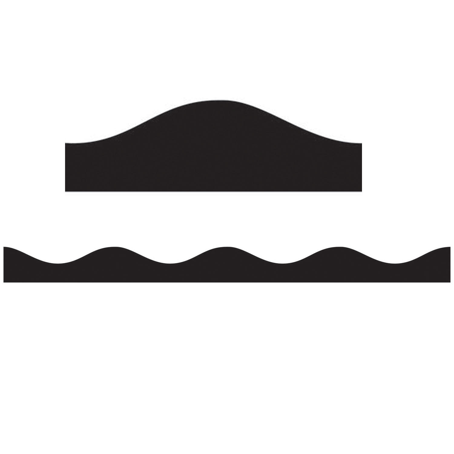 Ashley Productions Magnetic Scallop Borders, 1' x 12in, Black, 12 Borders Per Pack, Set Of 6 Packs - Image 3
