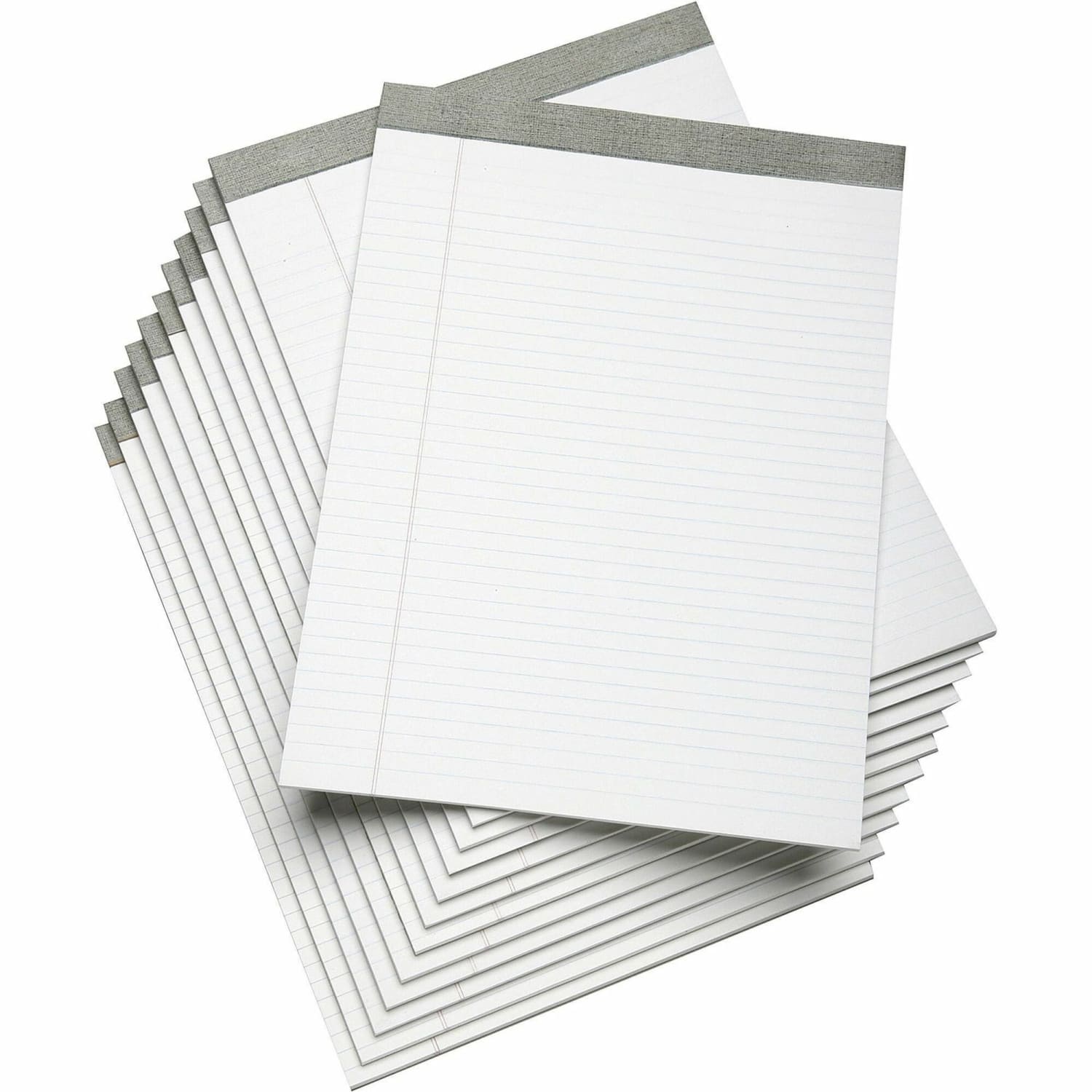 SKILCRAFT Linen Top Writing Pads, 8 1/2in x 11in, White, Pack Of 12 (AbilityOne 7530-01-447-1353) - Image 3