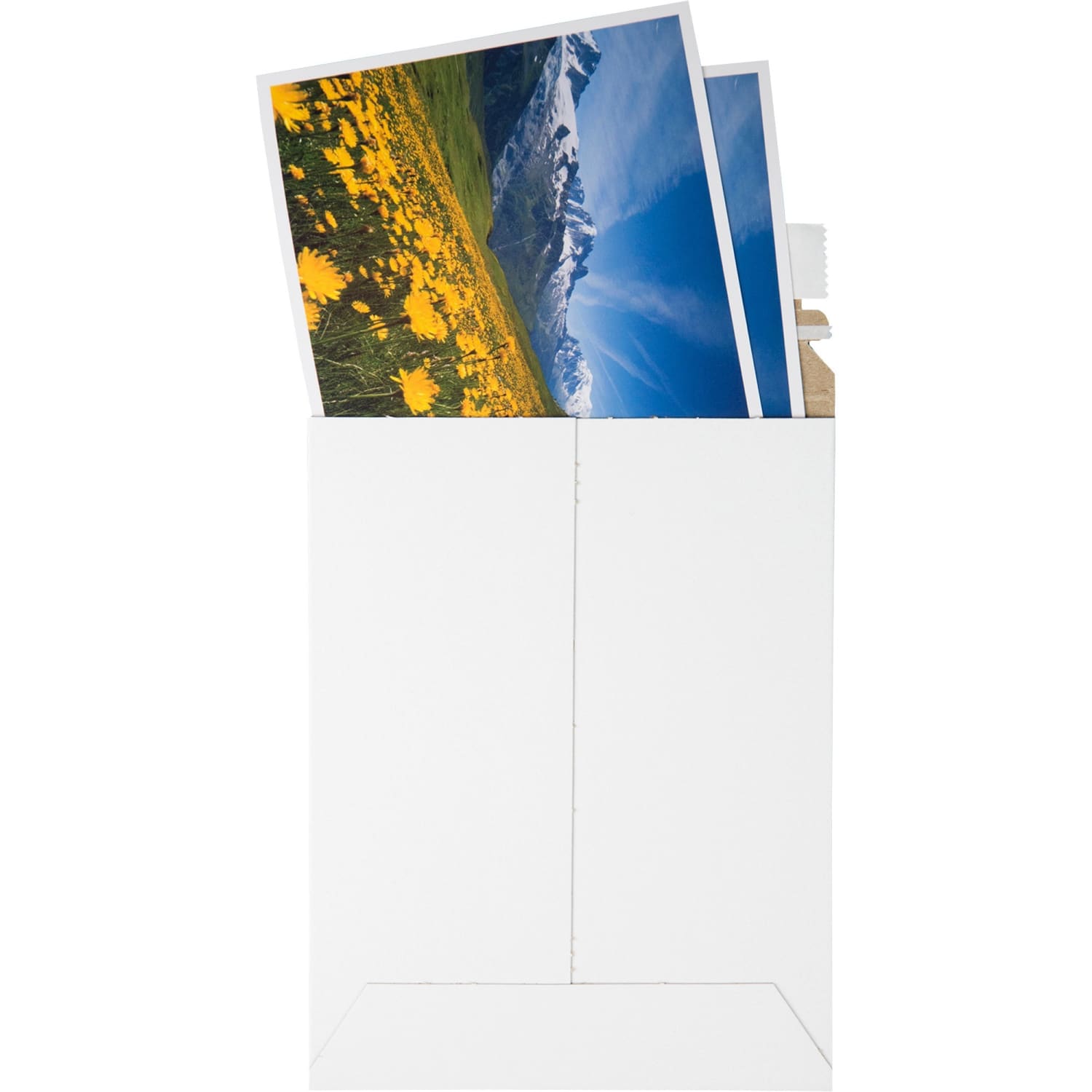 Quality Park Sturdy Fiberboard Photo Mailers - Board - 6in Width x 8in Length - Self-sealing - Fiberboard - 25 / Box - White - Image 4