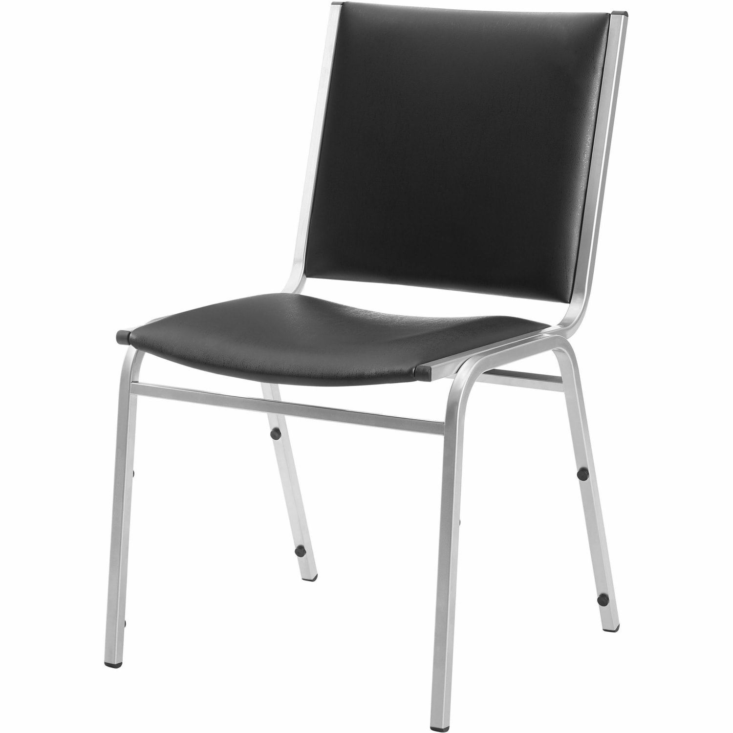Lorell Padded Vinyl Seat Vinyl Back Stacking Chair 16 15in Seat Width Black SeatChrome Frame Quantity 4 PopularChairscom Lorell Padded Vinyl Seat Vinyl Back Stacking Chair 16 15in Seat Width Black SeatChrome Frame Quantity 4 PopularChairscom