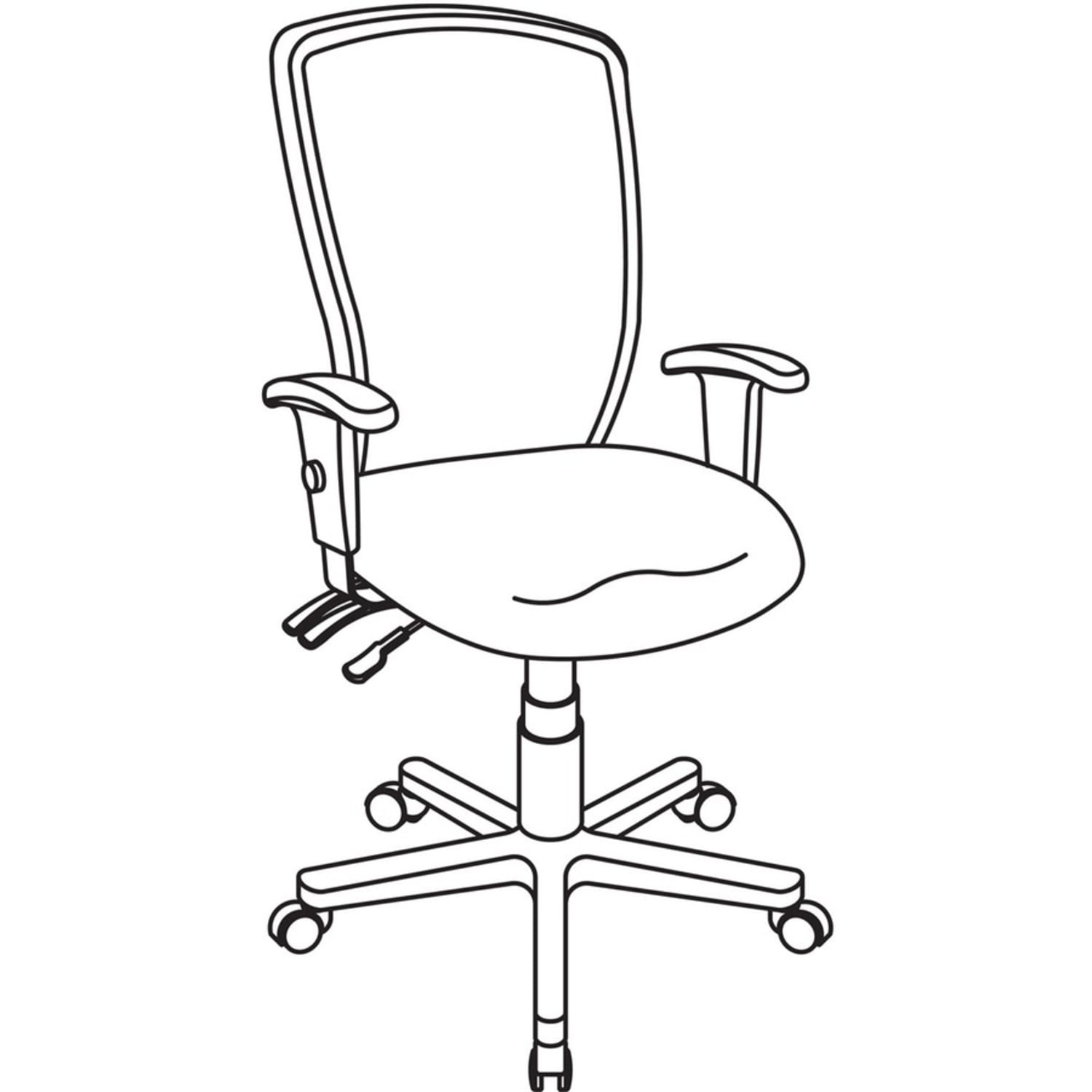 Lorell Ergomesh High Back Multifunction Chair Fabric Seat Black PopularChairscom