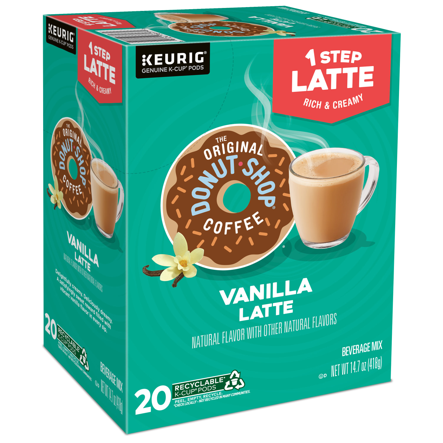 The Original Donut Shop Single-Serve K-Cup, 1-Step Vanilla Latte, Carton of 20 - Image 4