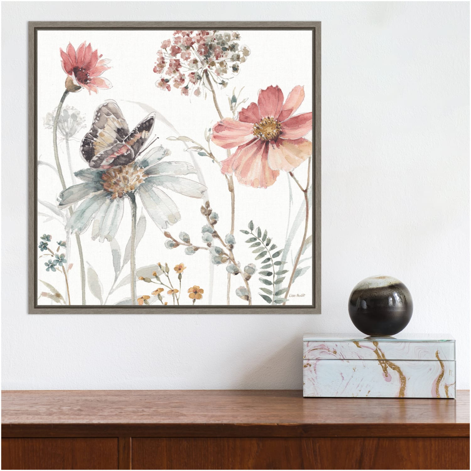 Amanti Art A Country Weekend II by Lisa Audit Framed Canvas Wall Art Print, 16inH x 16inW, Graywash - Image 4