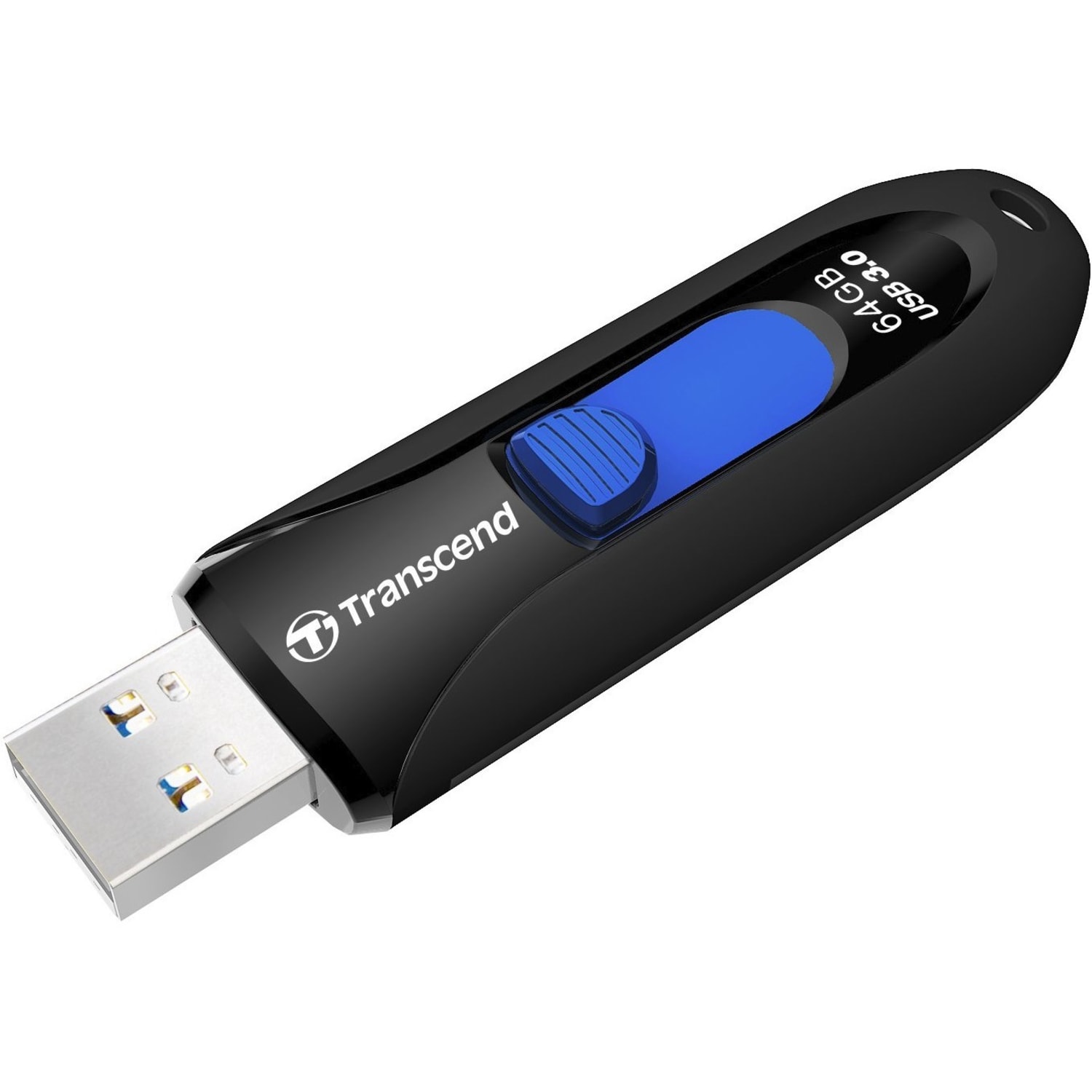 Transcend 64GB JetFlash 790 USB 3.0 Flash Drive - 64 GB - USB 3.0 - Black, Blue - Image 3