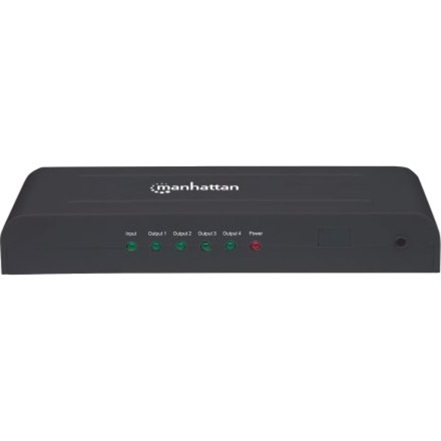 Manhattan 4-Port HDMI Splitter - 4096 x 2160 - 340 MHzMaximum Video Bandwidth - 1 x HDMI In - 4 x HDMI Out - Plastic - Image 3