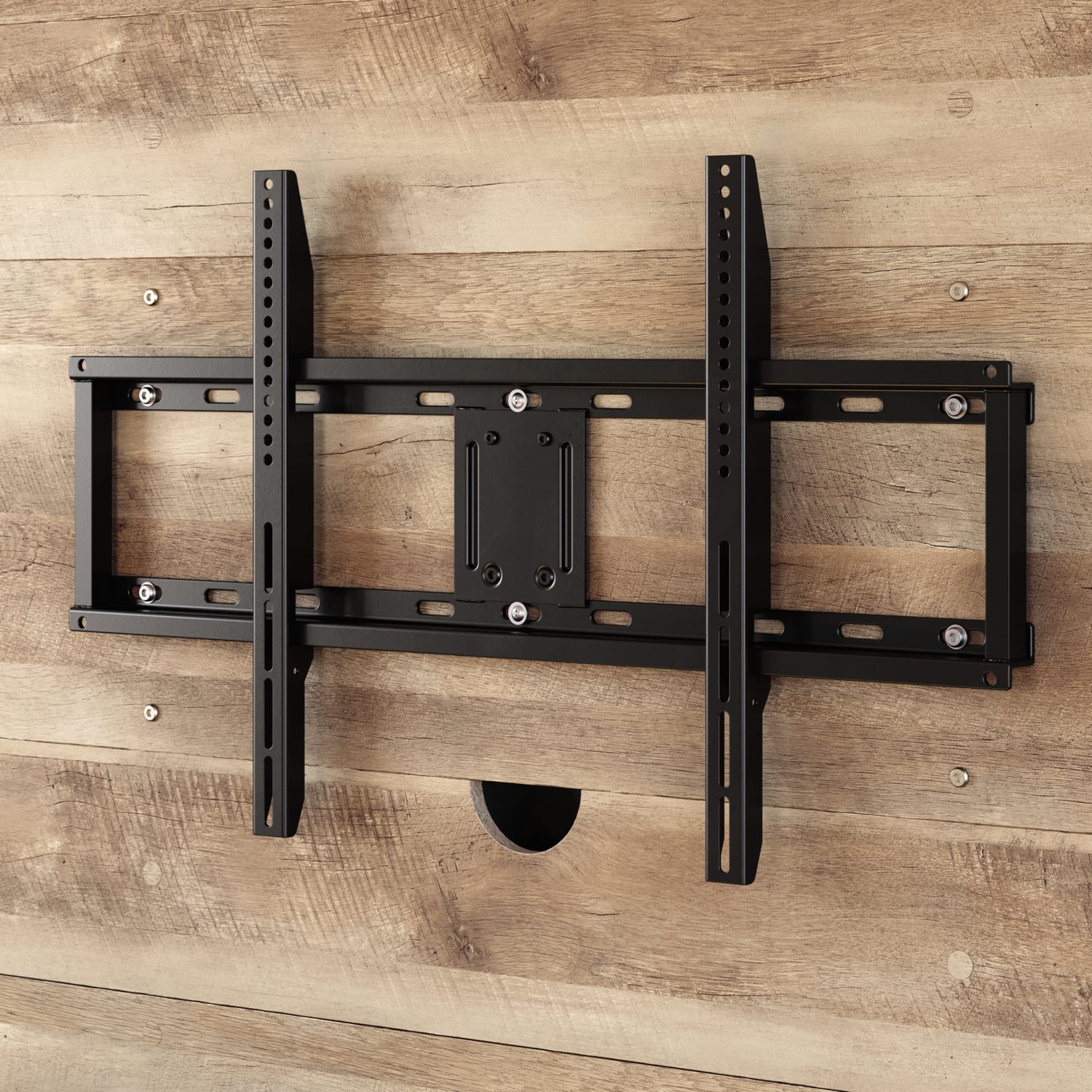 Sauder Cannery Bridge Entertainment Wall With TV Mount, 84inH x 72inW x 17-1/2inD, Lintel Oak - Image 4