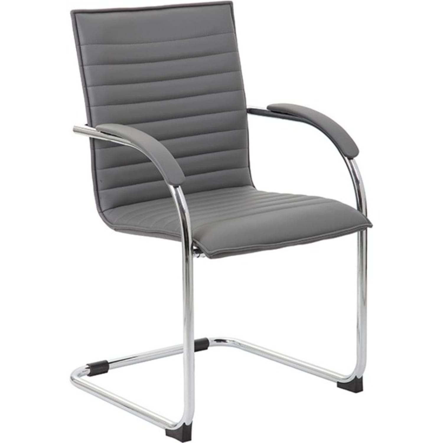 Boss Office Products Ribbed Side Chairs Gray Set Of 2 PopularChairscom