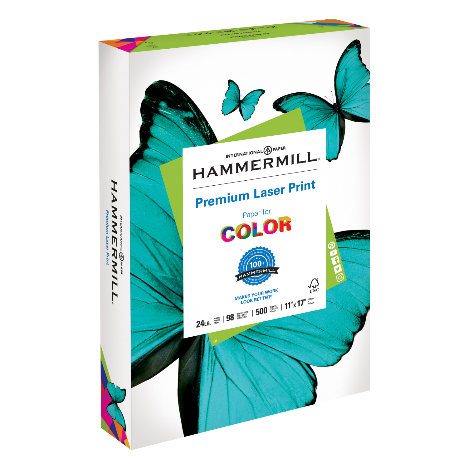 Hammermill Premium Laser Paper, 5 Reams, White, Ledger Size (11in x 17in), 24 Lb, 98 Brightness, Ream Of 500 Sheets - Image 4