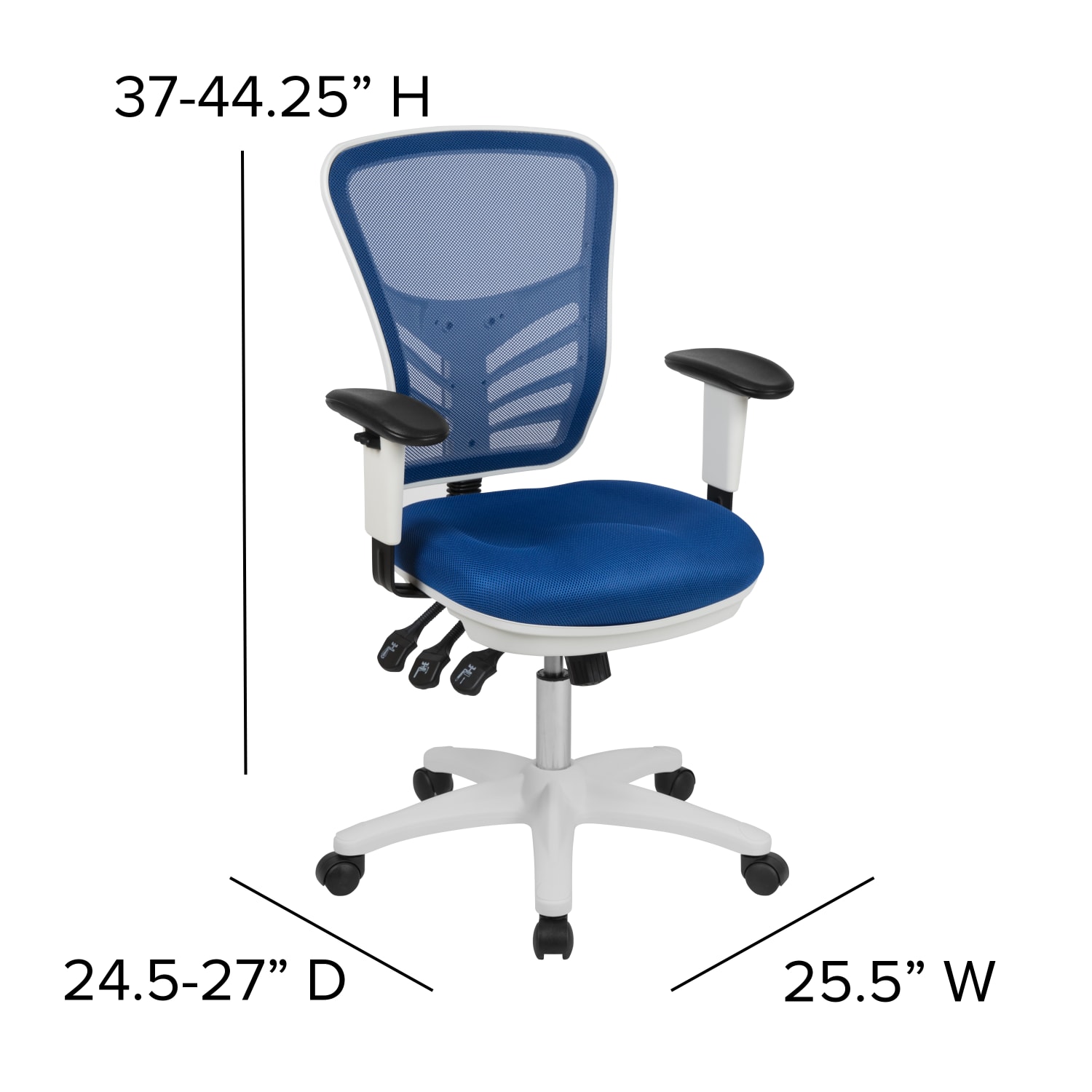 Flash Furniture Ergonomic Mesh MidBack Executive Office Chair BlueWhite PopularChairscom Flash Furniture Ergonomic Mesh Mid Back Executive Office Chair BlueWhite PopularChairscom