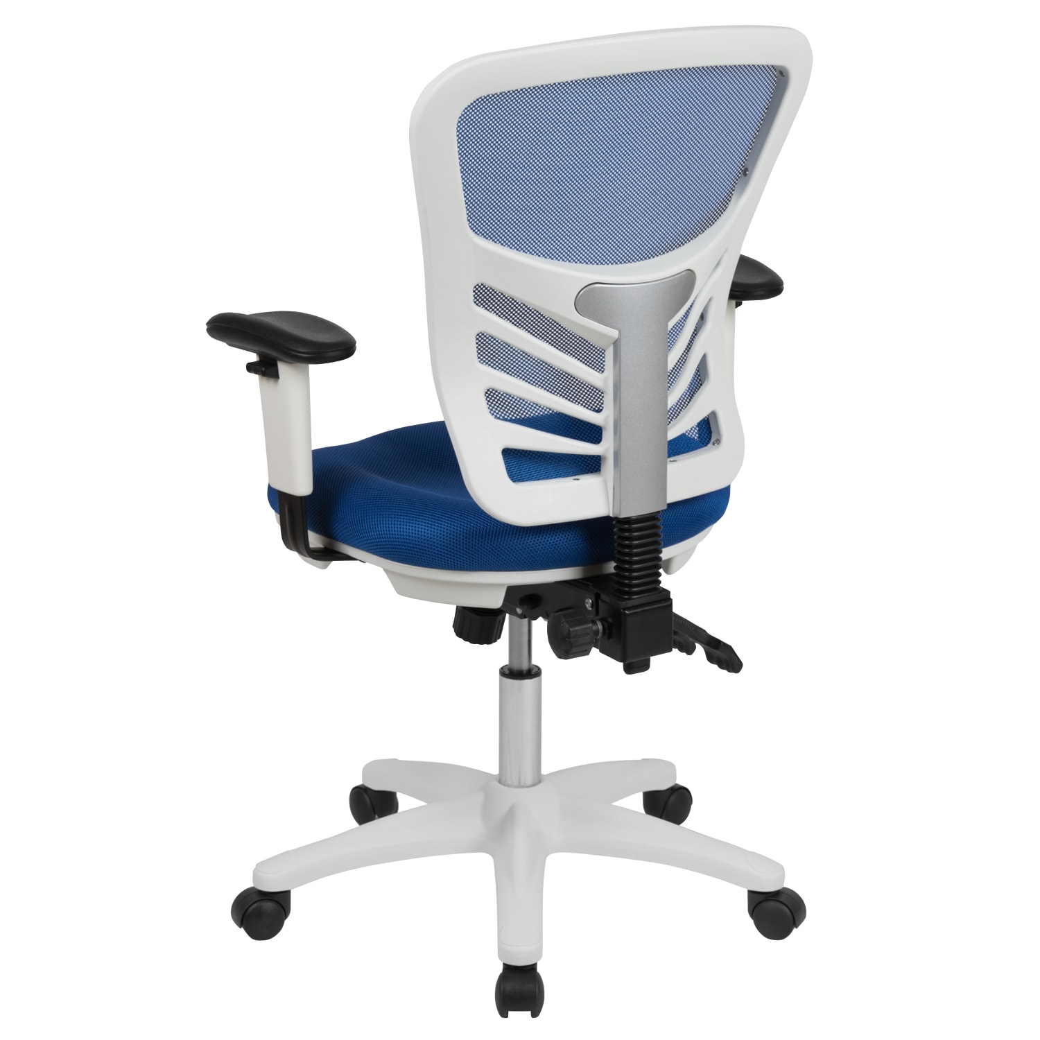 Flash Furniture Ergonomic Mesh MidBack Executive Office Chair BlueWhite PopularChairscom Flash Furniture Ergonomic Mesh Mid Back Executive Office Chair BlueWhite PopularChairscom