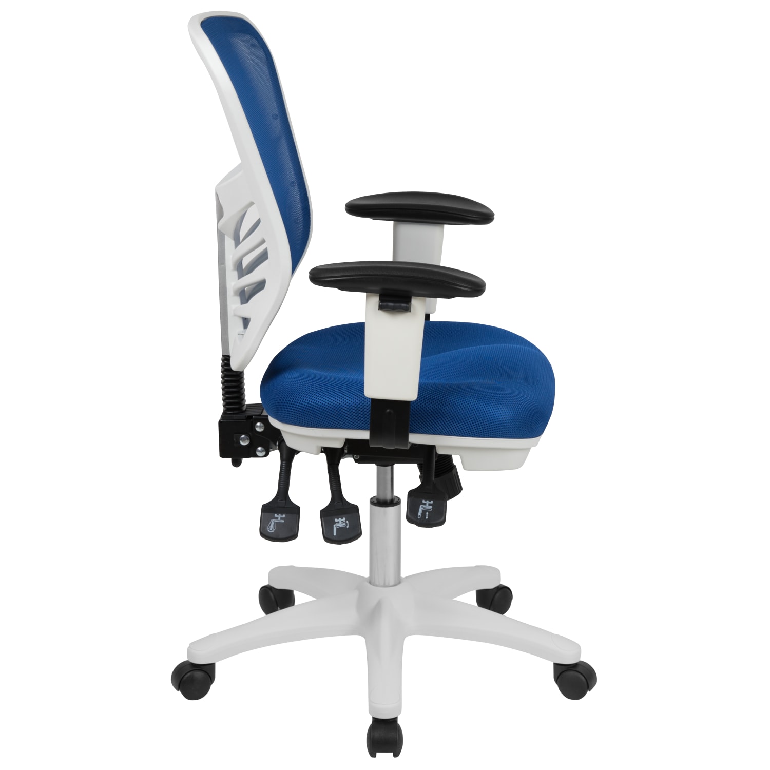 Flash Furniture Ergonomic Mesh MidBack Executive Office Chair BlueWhite PopularChairscom Flash Furniture Ergonomic Mesh Mid Back Executive Office Chair BlueWhite PopularChairscom