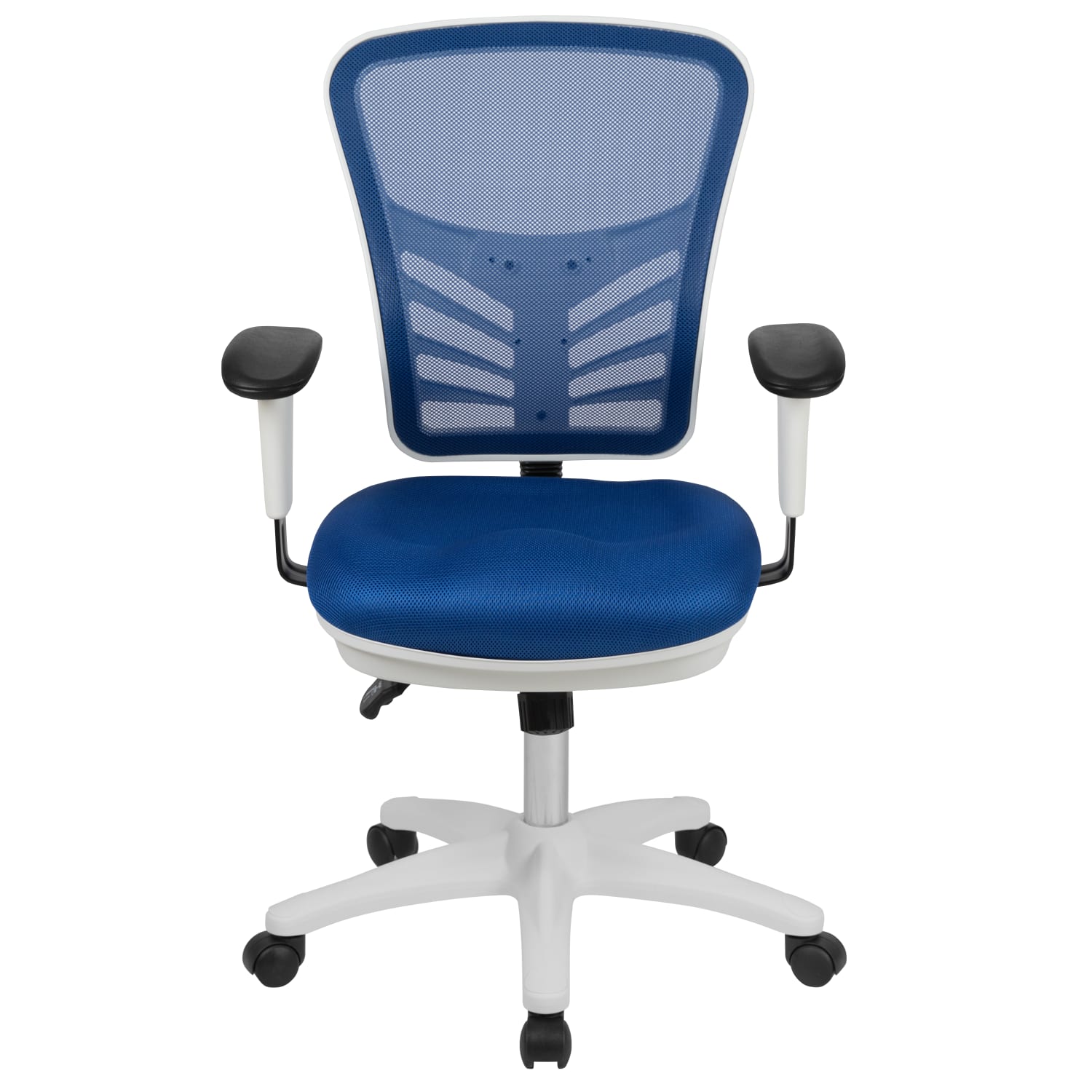 Flash Furniture Ergonomic Mesh MidBack Executive Office Chair BlueWhite PopularChairscom Flash Furniture Ergonomic Mesh Mid Back Executive Office Chair BlueWhite PopularChairscom