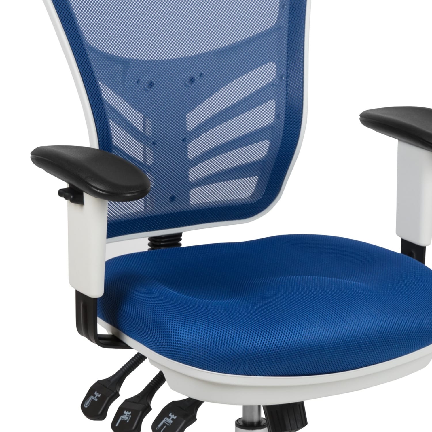 Flash Furniture Ergonomic Mesh MidBack Executive Office Chair BlueWhite PopularChairscom Flash Furniture Ergonomic Mesh Mid Back Executive Office Chair BlueWhite PopularChairscom