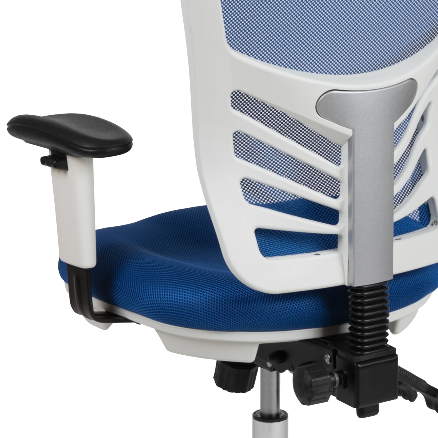 Flash Furniture Ergonomic Mesh MidBack Executive Office Chair BlueWhite PopularChairscom Flash Furniture Ergonomic Mesh Mid Back Executive Office Chair BlueWhite PopularChairscom