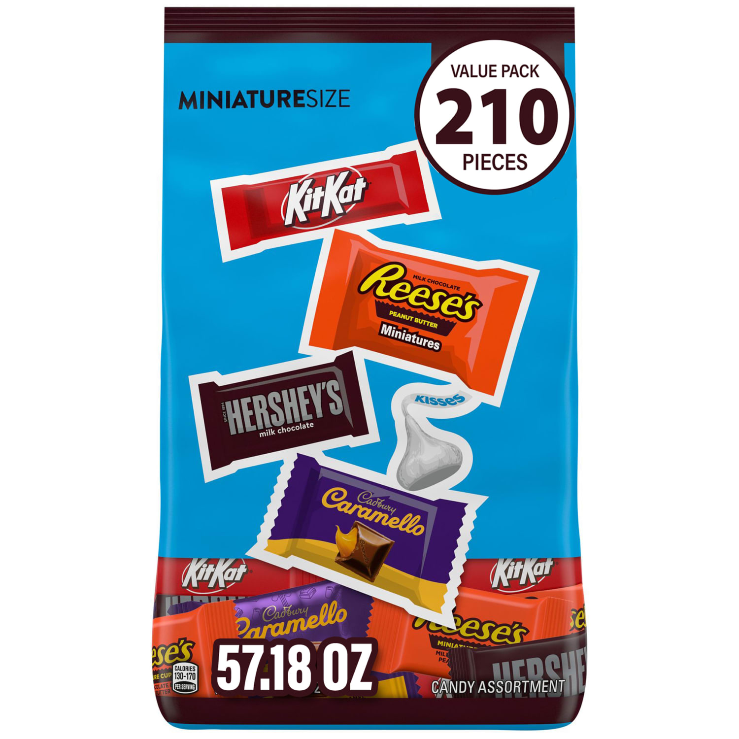 Hershey's Assorted Minis Value Pack, 63.4 Oz, Pack Of 230 Pieces