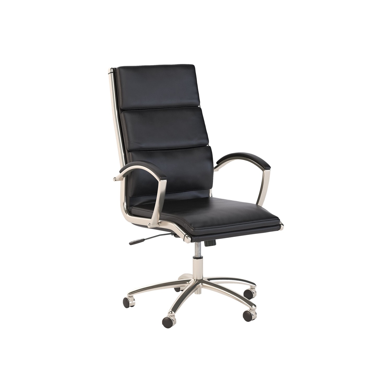 Bush Business Furniture Modelo Bonded Leather High-Back Office Chair, Black, Standard Delivery - Image 12