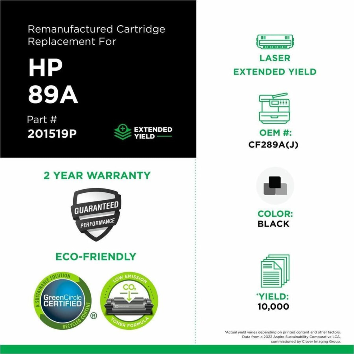 Office Depot Brand 201519P Remanufactured Black Extended Yield Toner Cartridge Replacement for HP 89A - Image 4