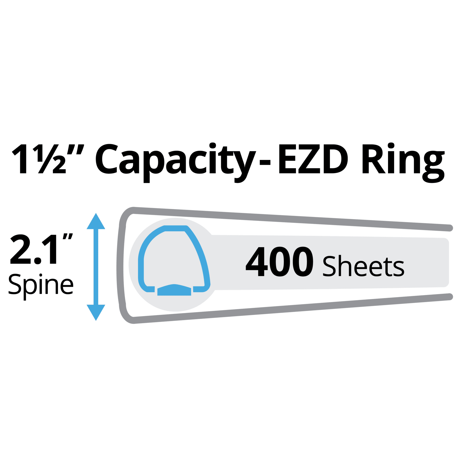 Avery Heavy-Duty View 3-Ring Binder With Locking One-Touch EZD Rings, 1 1/2in D-Rings, Red - Image 3