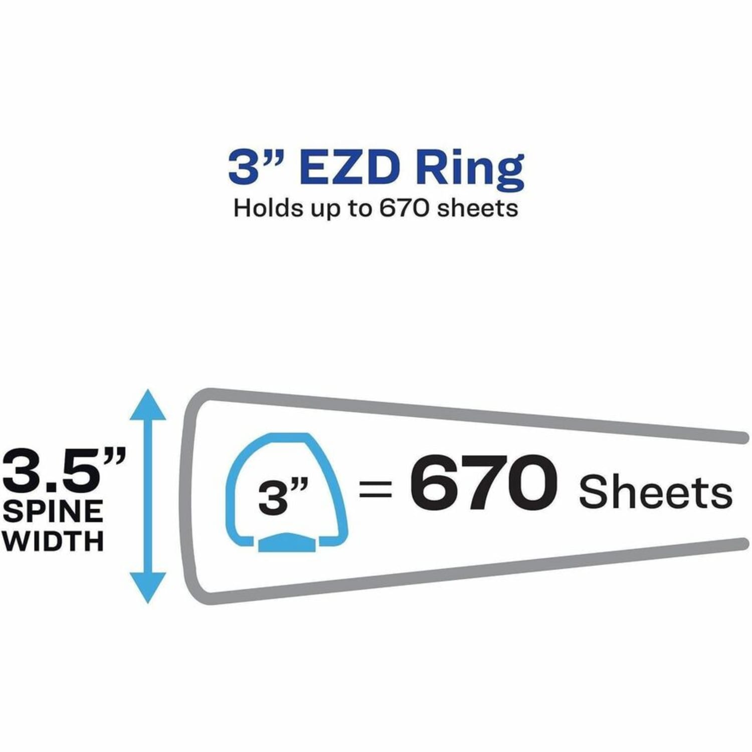 Avery Heavy-Duty View 3-Ring Binder With Locking One-Touch EZD Rings, 3in D-Rings, Red - Image 6
