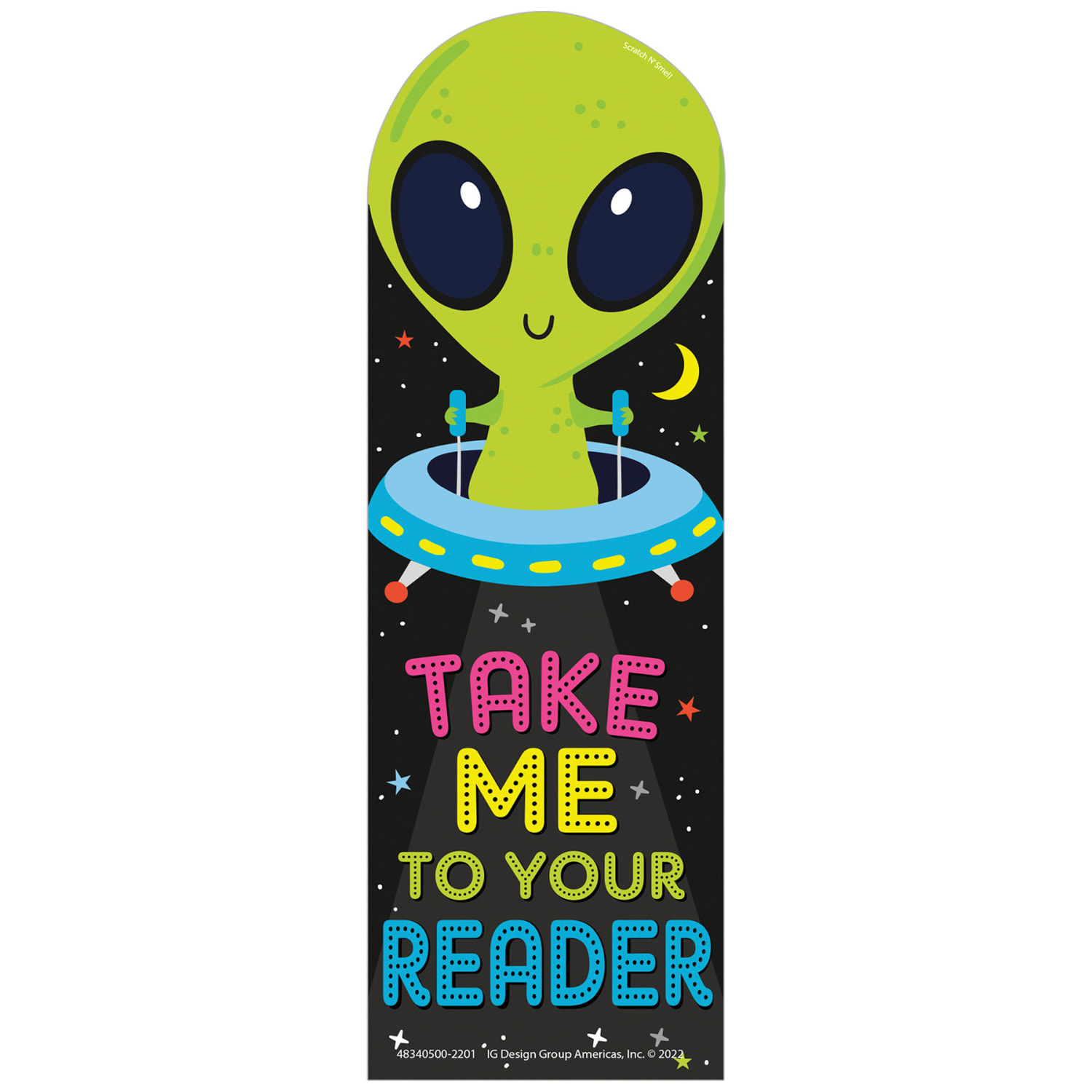Eureka Bookmarks, 2in x 6in, Take Me To Your Reader Green Apple Scented  24 Per Pack, Set Of 3 Packs - Image 3