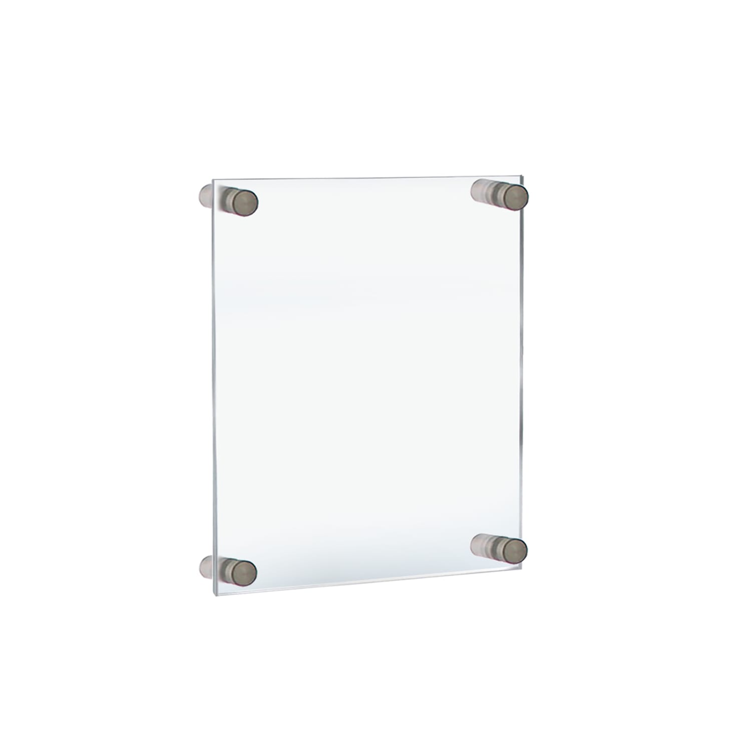 Azar Displays Graphic Size Acrylic Vertical/Horizontal Standoff Sign Holder, 8 1/2in x 11in, Clear - Image 4