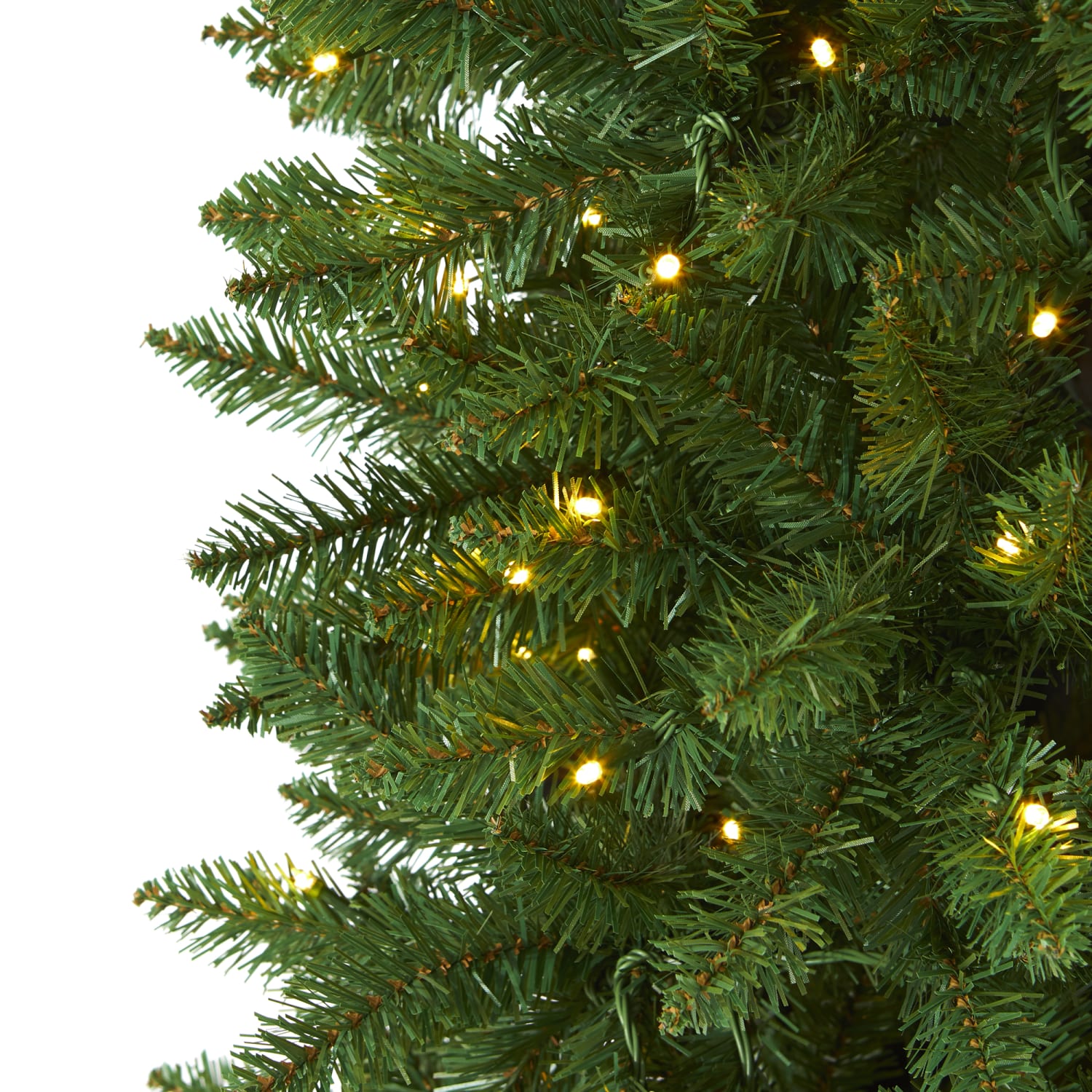 Nearly Natural Slim Green Mountain Pine Artificial Christmas Tree, 7'H, Green - Image 4