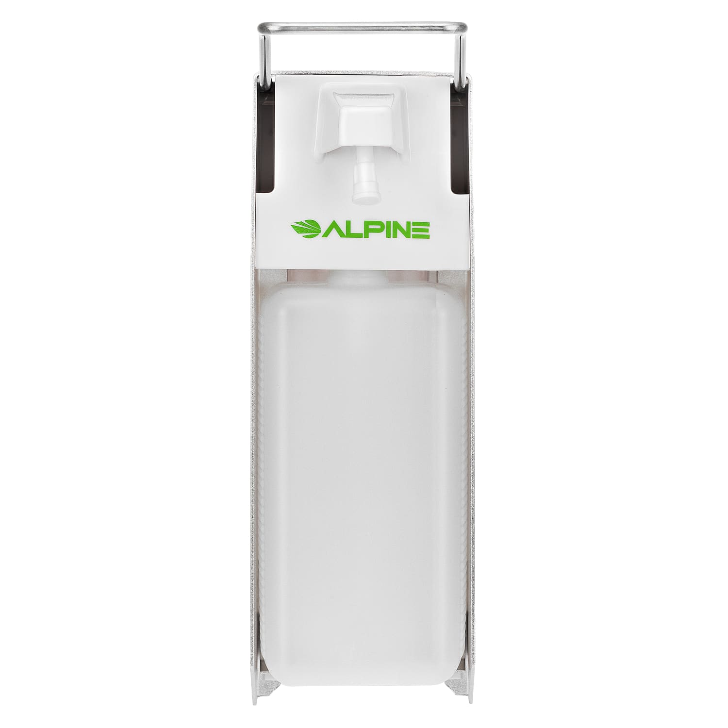 Alpine Wall-Mount Hand Sanitizer Dispensers, 13inH x 4inW x 9inD, Stainless Steel, Set Of 2 Dispensers - Image 4