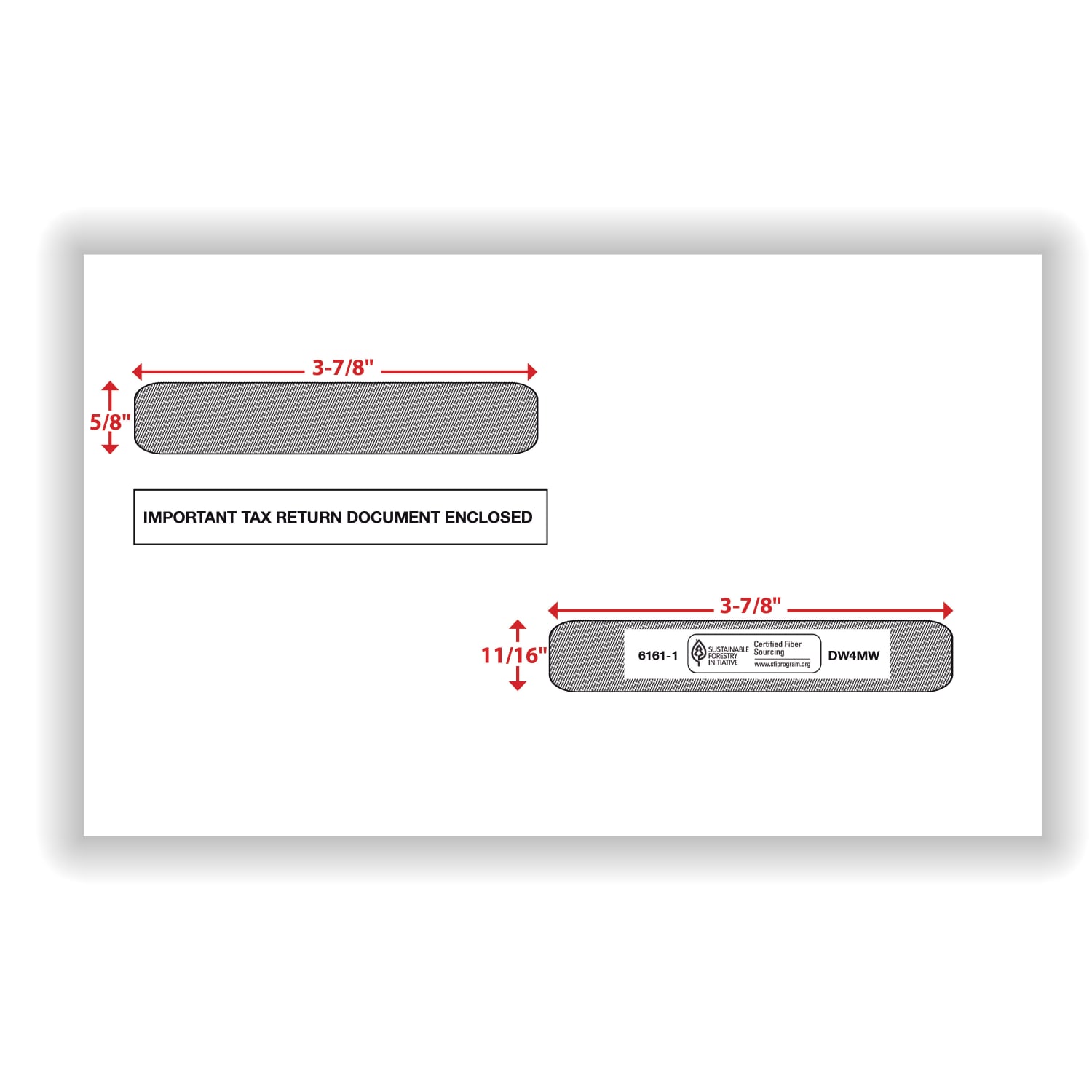 ComplyRight Double-Window Envelopes For W-2 (5216)/1099-R (5175) Tax Forms, 5-5/8in x 9in, Moisture-Seal, White, Pack Of 100 Envelopes - Image 4