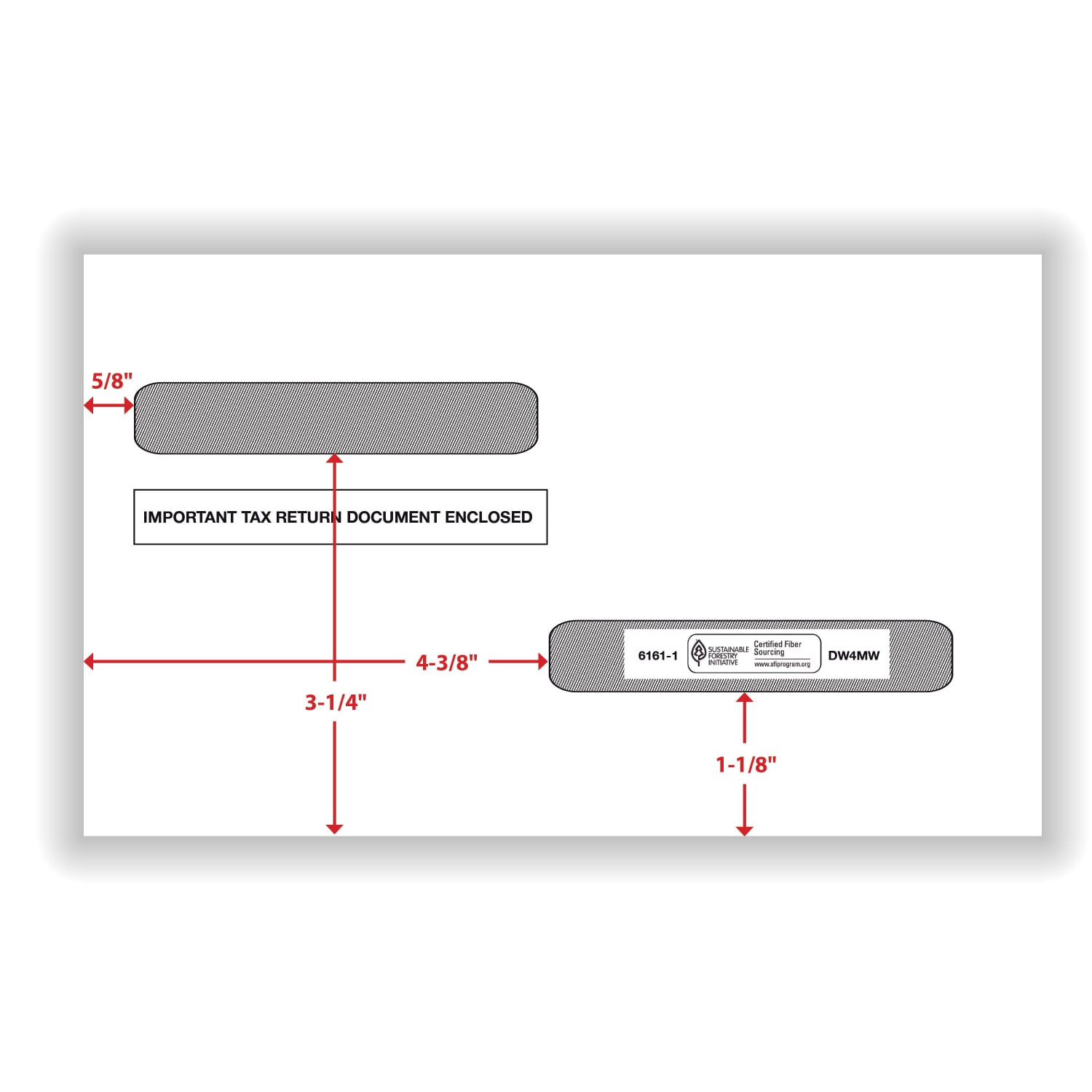 ComplyRight Double-Window Envelopes For W-2 (5216)/1099-R (5175) Tax Forms, 5-5/8in x 9in, Moisture-Seal, White, Pack Of 100 Envelopes - Image 5