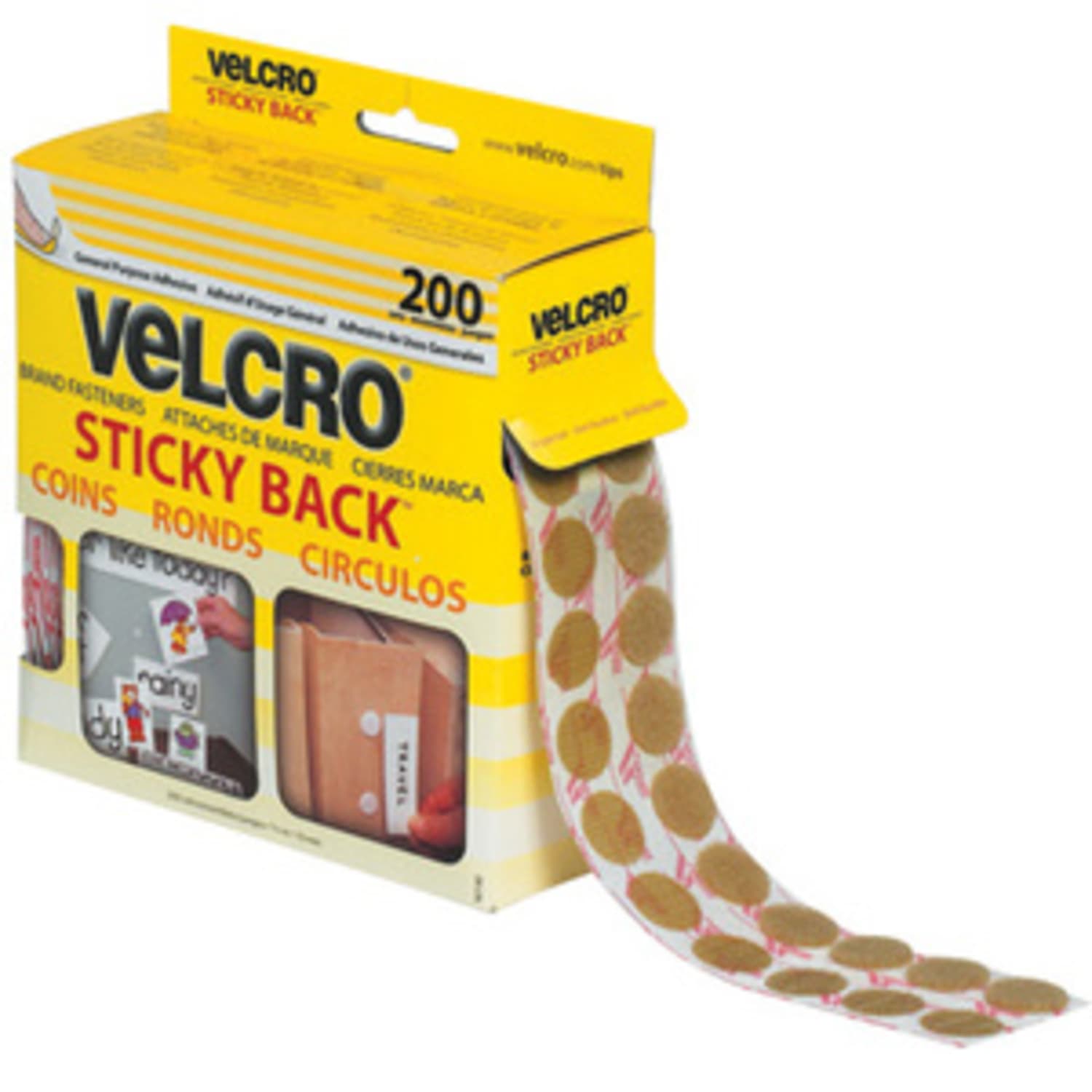 VELCRO Brand Dots, 3/4in, Beige, Roll Of 200 - Image 4